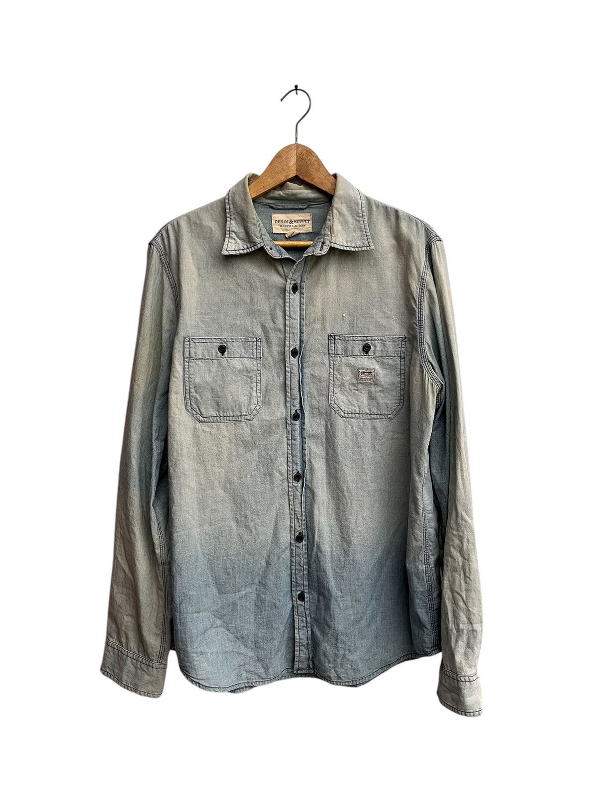 Ralph Lauren VINTAGE DENIM SUPPLY RALPH LAUREN BACKPRINT BANDANA SHIRTS Size US L / EU 52-54 / 3 - 1 Thumbnail