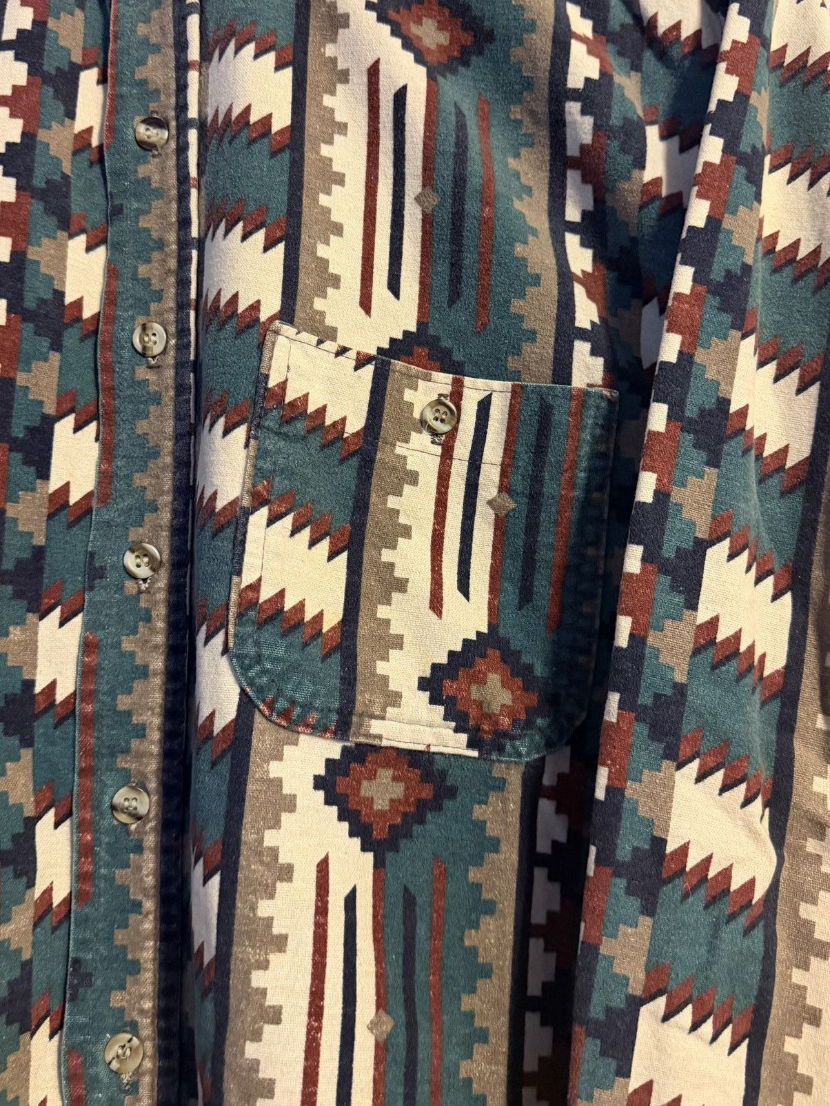 Cabelas vtg 90s aztec western button up shirt fits XL Size US XL / EU 56 / 4 - 5 Thumbnail