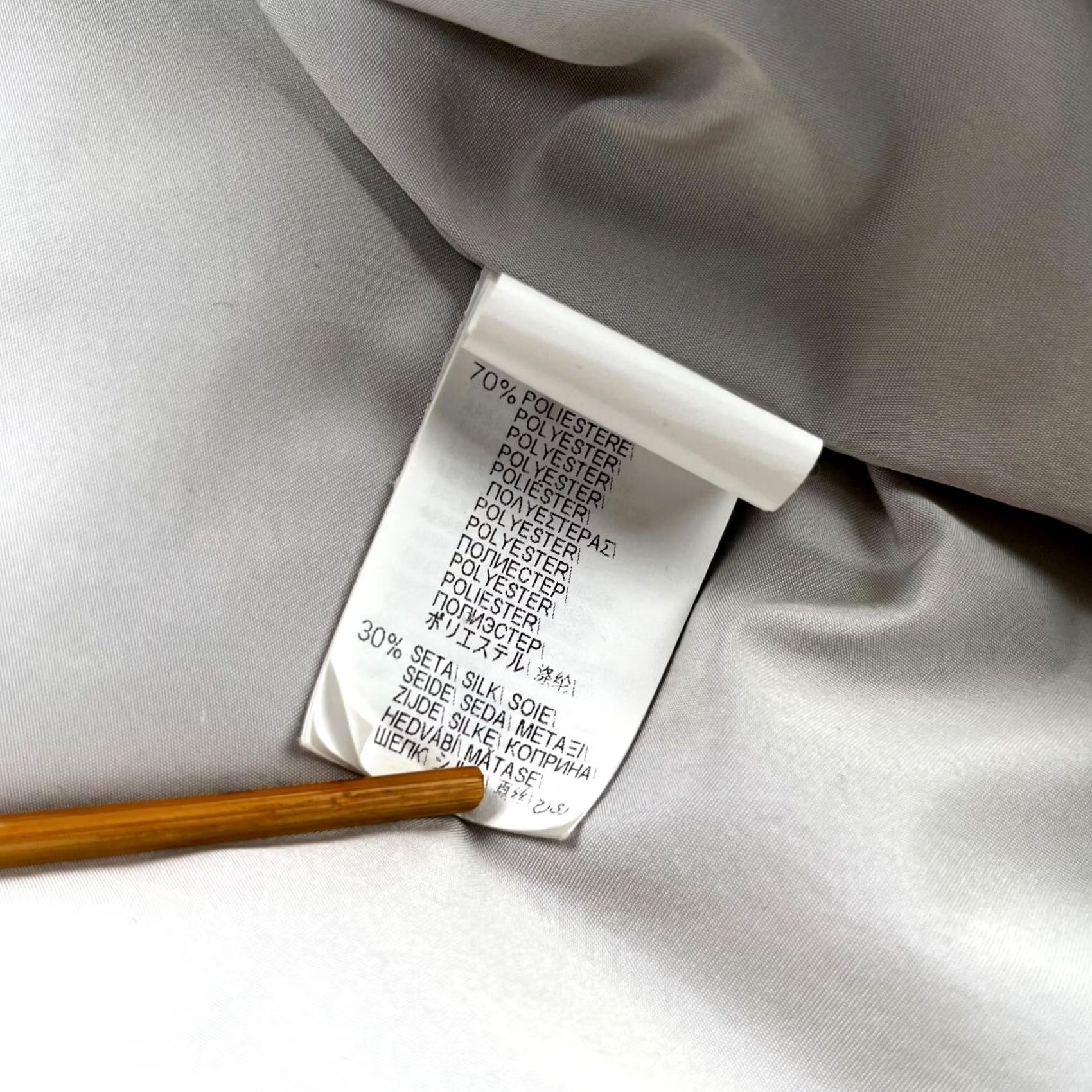 Brunello Cucinelli Brunello Cucinelli Jacket Womens XL White Silk Blend Hooded Removable Hood Parka Short Sleeve Long Sleeve Snap Closure Satin Lining Silk Size XL / US 12-14 / IT 48-50 - 7 Thumbnail