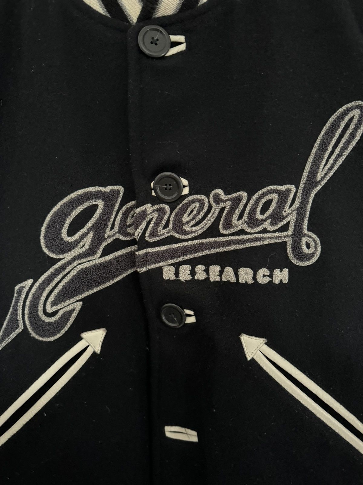 General Research AW2001 General Research Wool and Leather Varsity Jacket Size US M / EU 48-50 / 2 - 2 Thumbnail