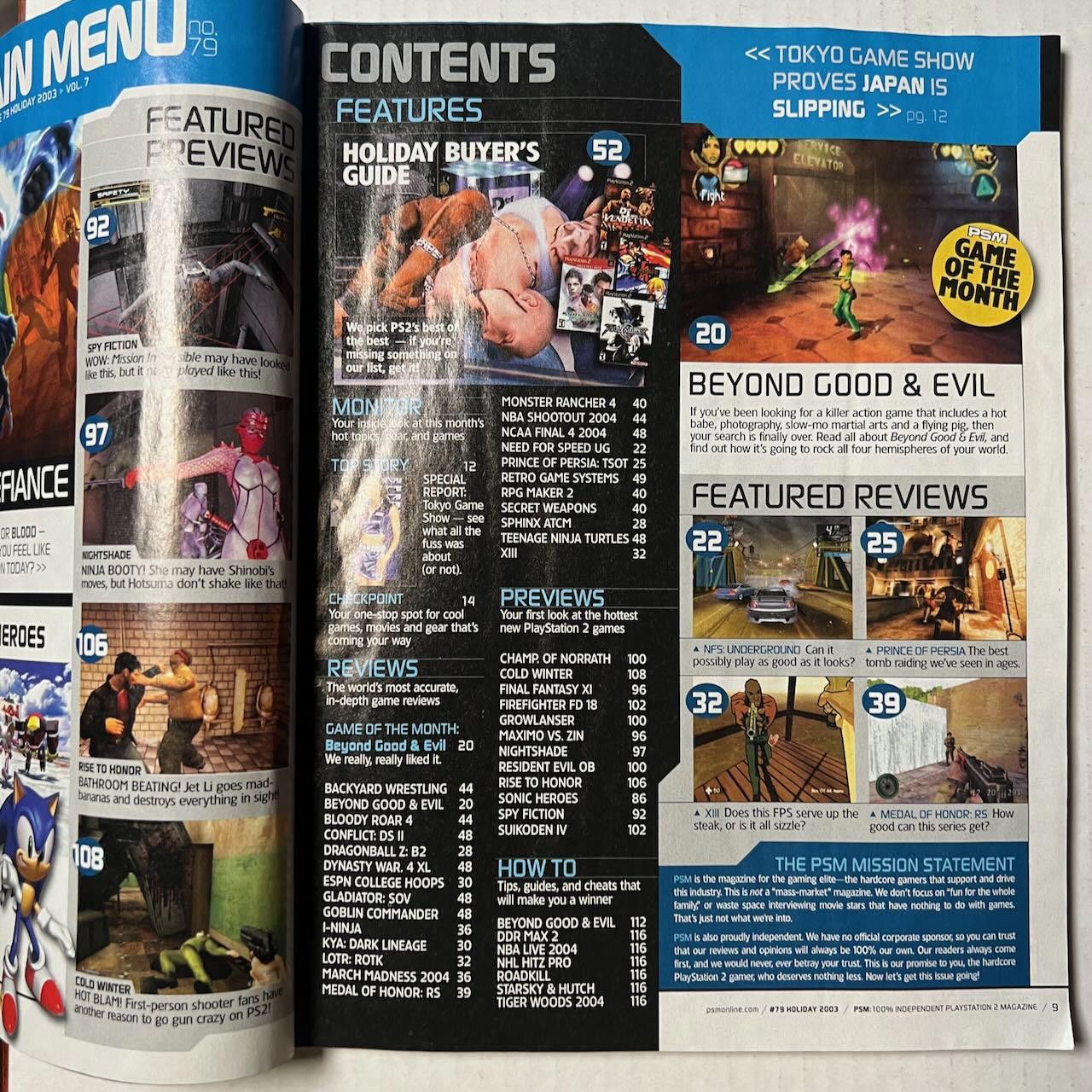 Playstation VTG PSM Magazine #79 Holiday 2003 Buyer’s Guide No Disc Size ONE SIZE - 6 Thumbnail