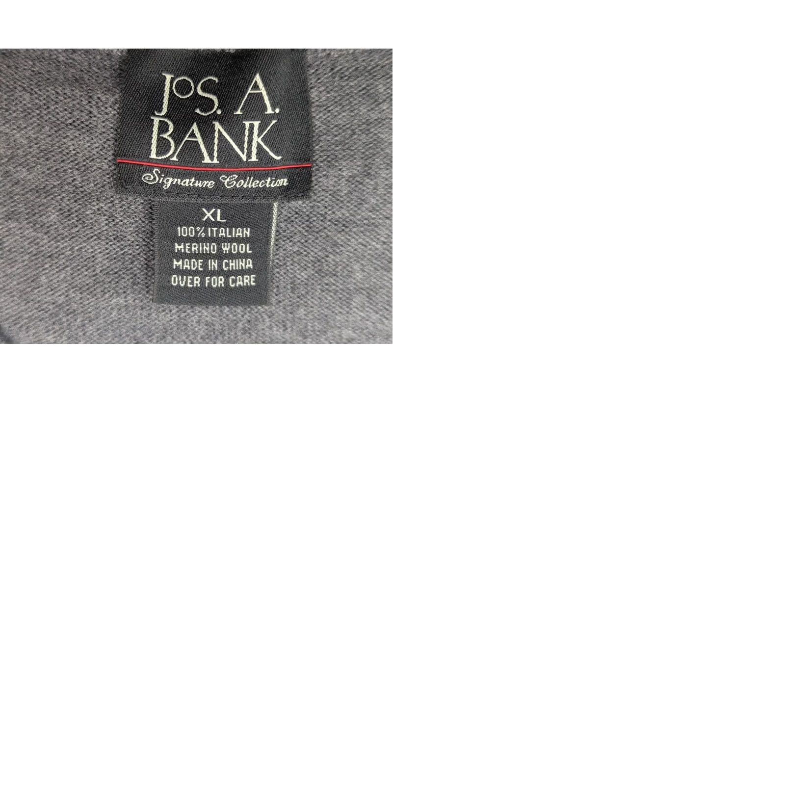 Jos. A. Bank Jos. A. Bank 100% Italian Merino Wool Long Sleeve V-Neck Sweater Men XL Gray Shirt Sweater 90s Preppy Mens Size US XL / EU 56 / 4 - 9 Thumbnail