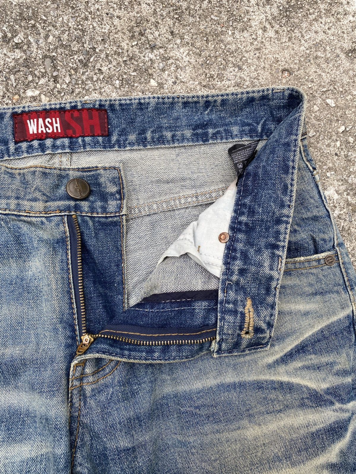 Japanese Brand 2000s - Wash & Wash Rusty Distressed Claws Mark Jeans Size US 32 / EU 48 - 18 Thumbnail