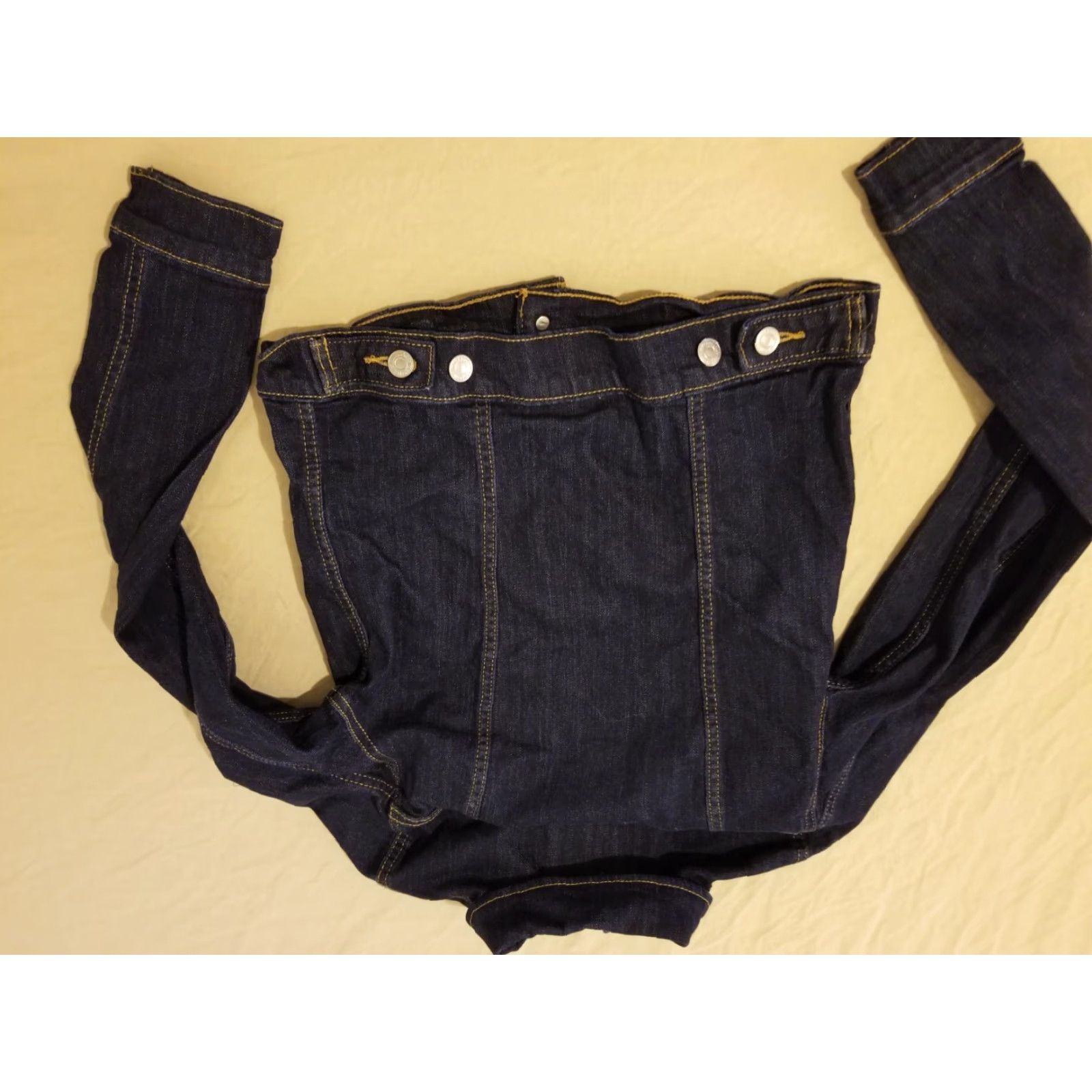 Levi's VINTAGE Womens Levis Denim Jacket S Small Blue Cotton Jean Stretch Jacket Womens S Blue Denim Stretch Size 28" / US 6 / IT 42 - 8 Thumbnail