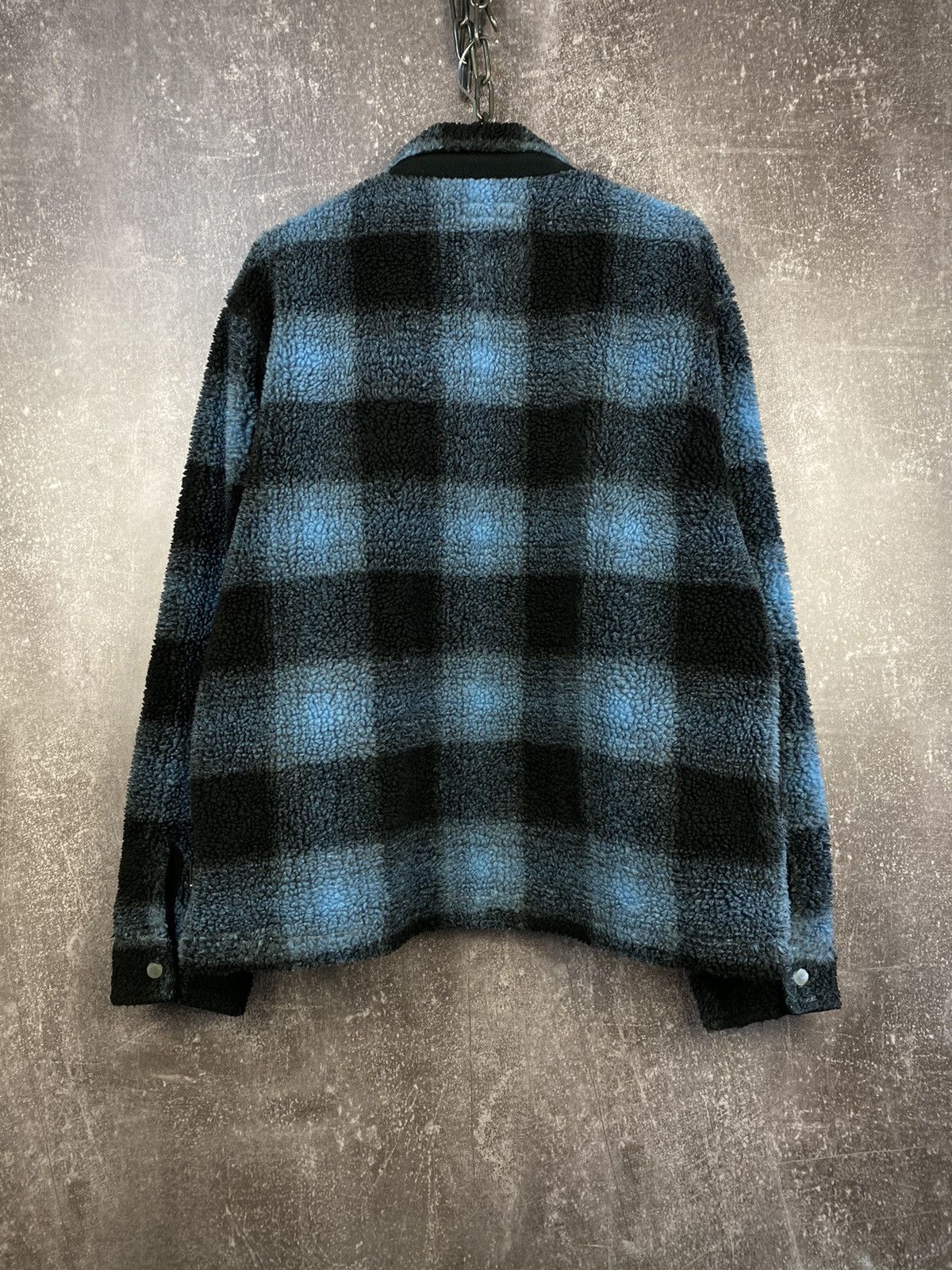 ジャケット・アウター Stussy Woodsy Blanket Stitch Fleece STUSSY / WOODSY BLANKET STITCH FLEECE / CHARCOA