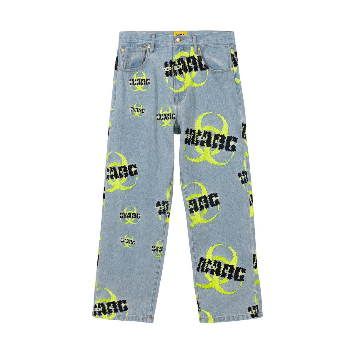 Golf Wang × Tyler The Creator golf biohazard denim jeans Size US 34 / EU 50 - 7 Thumbnail