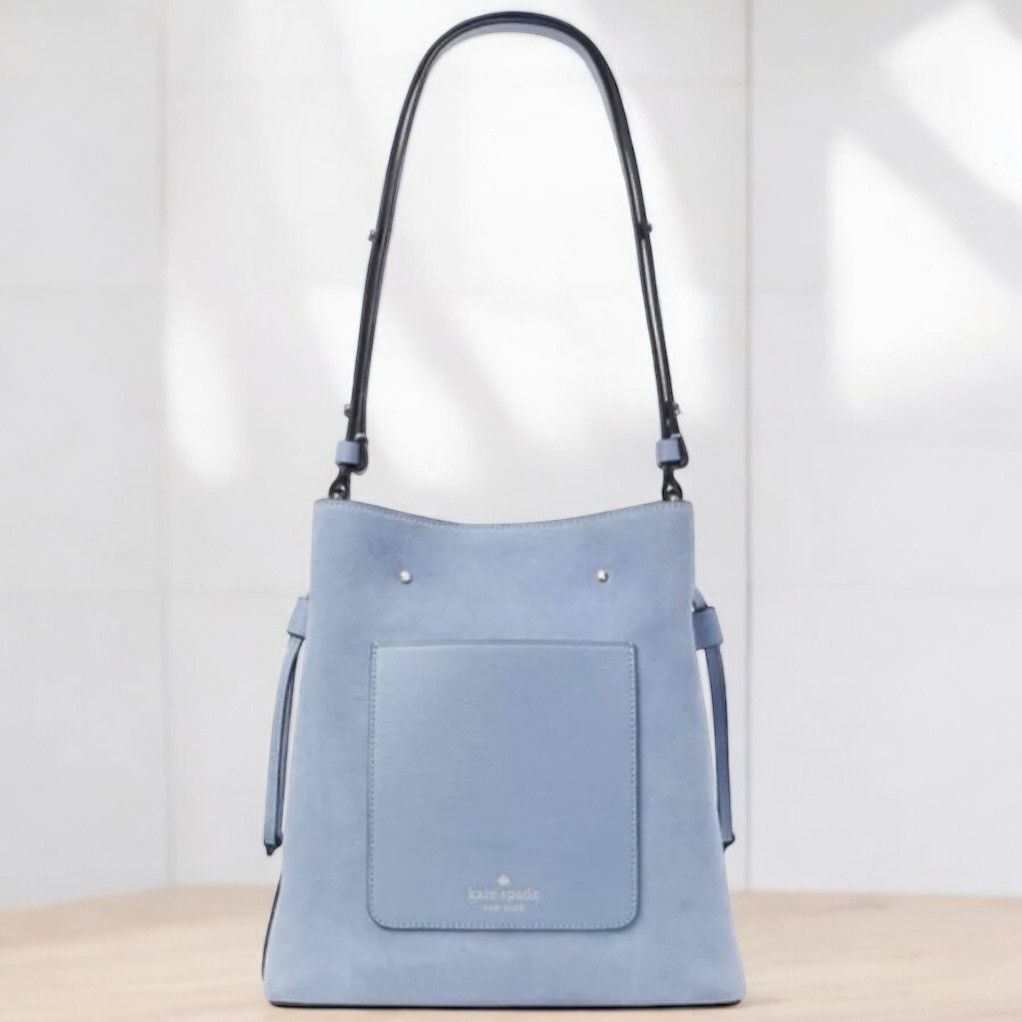 Kate Spade Marti Suede Bucket Shoulder Crossbody Bag in Blue, Women's