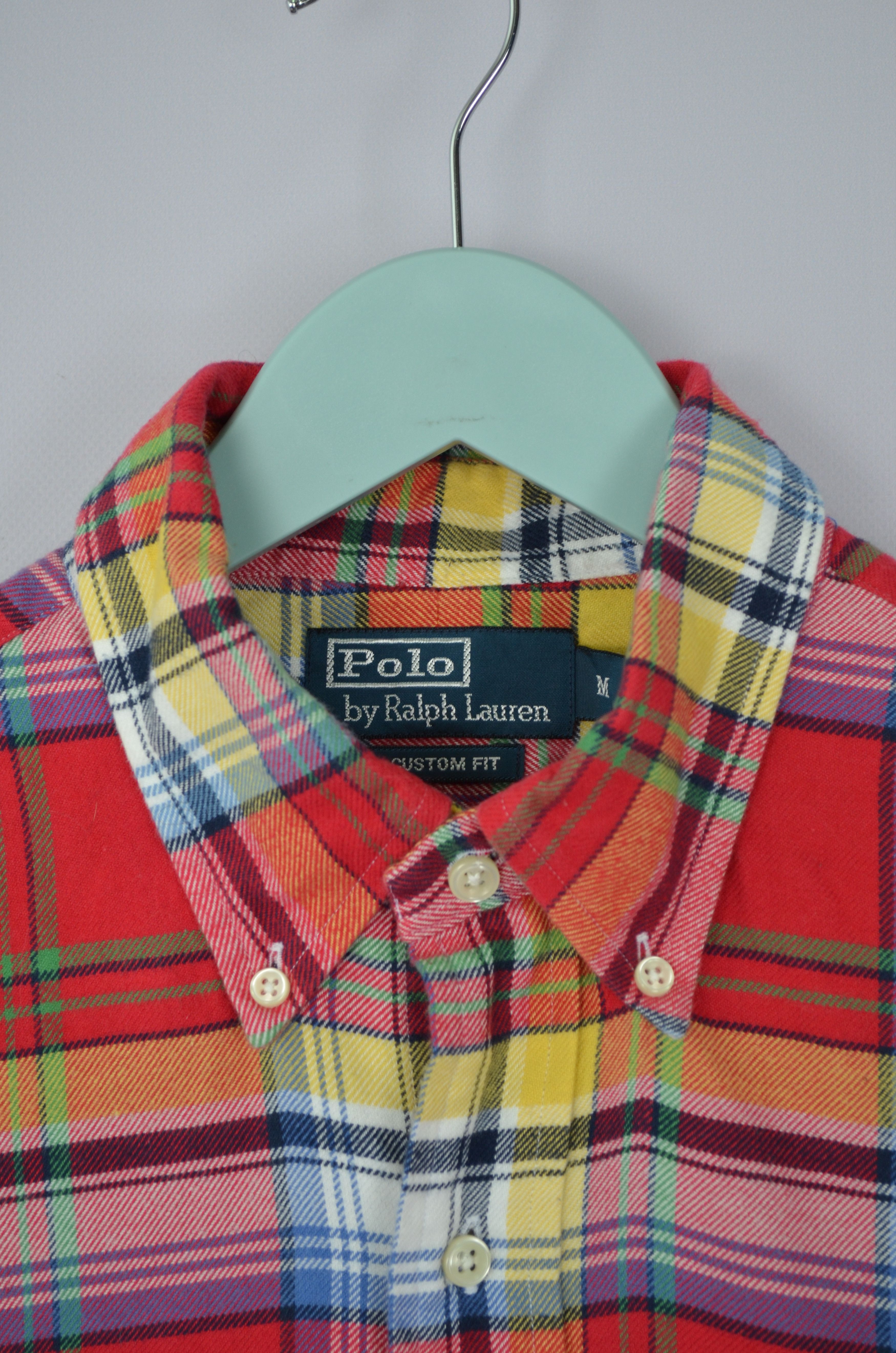 Polo Ralph Lauren × Vintage Polo Ralph Lauren Check Red Shirt Logo Long Sleeve Size M Size US M / EU 48-50 / 2 - 4 Thumbnail