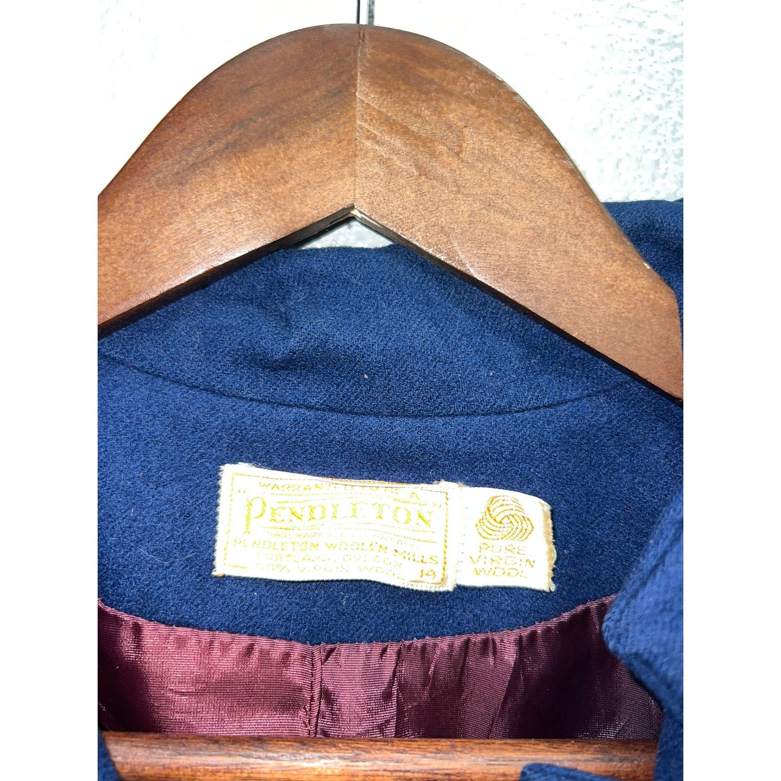 Vintage Womens Vintage Pendleton Blazer Jacket Virgin Wool 14 80s Size XL / US 12-14 / IT 48-50 - 3 Thumbnail
