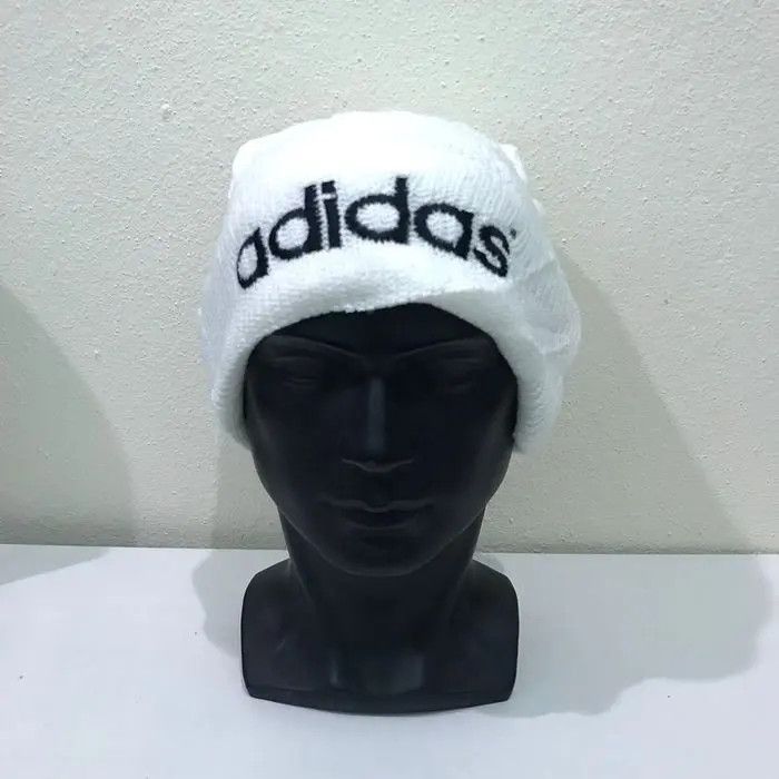 Adidas × Descente Vintage Adidas Spellout By Descente Beanie Hat Size ONE SIZE - 2 Thumbnail