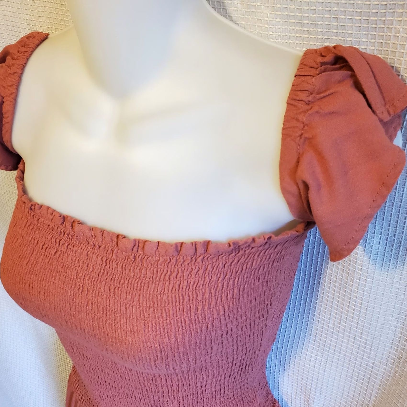 Young Fabulous & Broke Young Fabulous & Broke Off Shoulder Maxi Dress XS Terracotta Pink Boho Faux Wrap Off Shoulder Maxi Dress Womens XS Pink Bohemian 90s? Size XS / US 0-2 / IT 36-38 - 4 Thumbnail