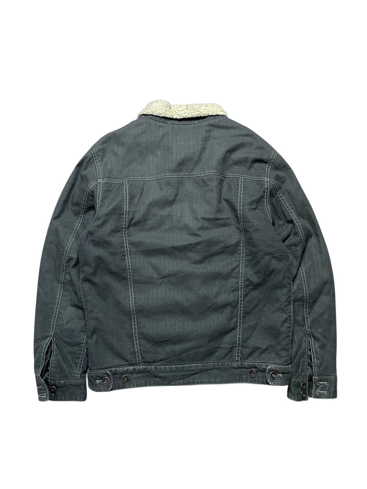 If Six Was Nine 2000’s Back Number - Assymetrical Denim Sherpa Jacket Size US M / EU 48-50 / 2 - 10 Thumbnail