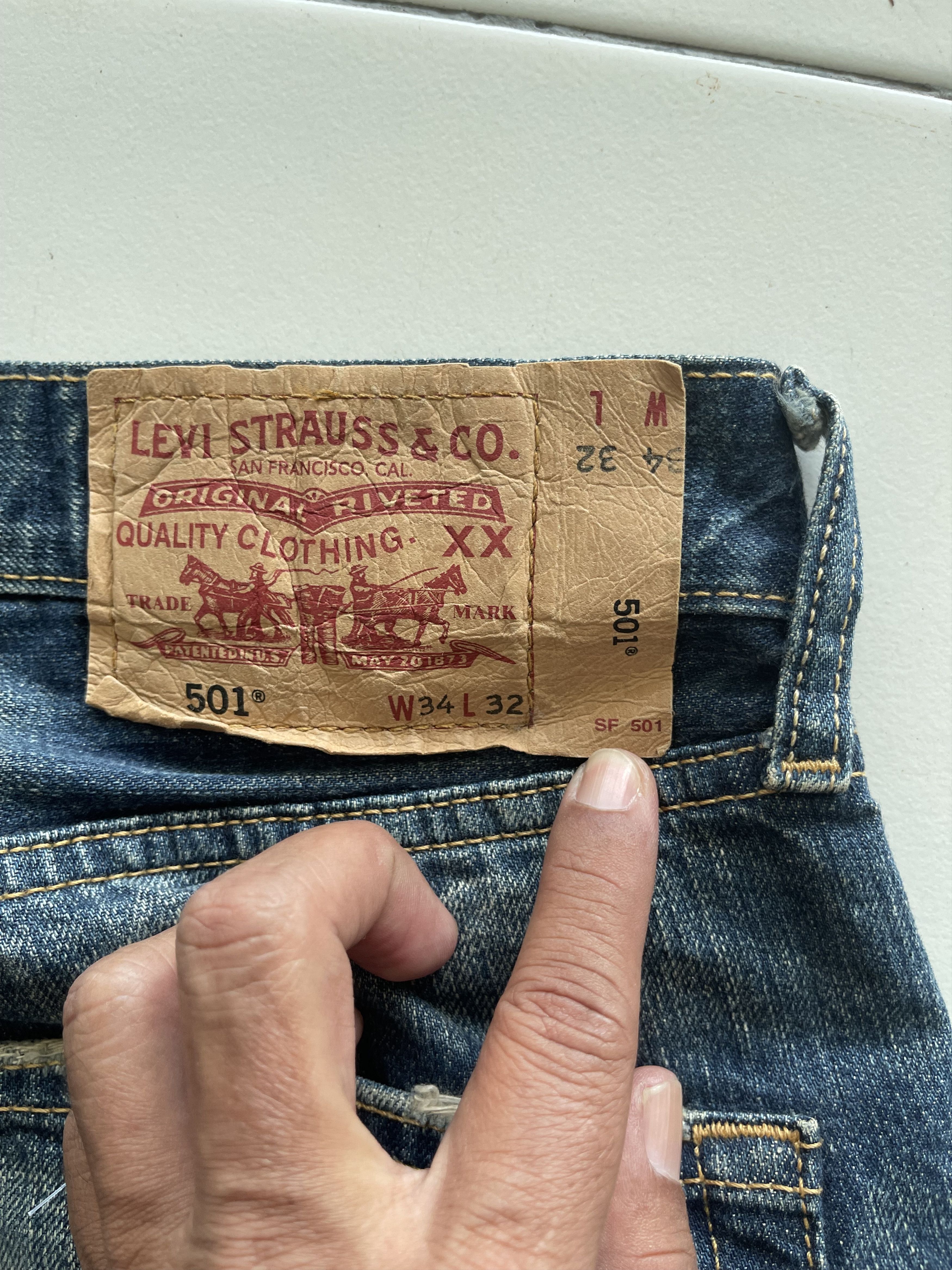 Levi's Vintage Levis 501 Jeans Size US 34 / EU 50 - 3 Thumbnail