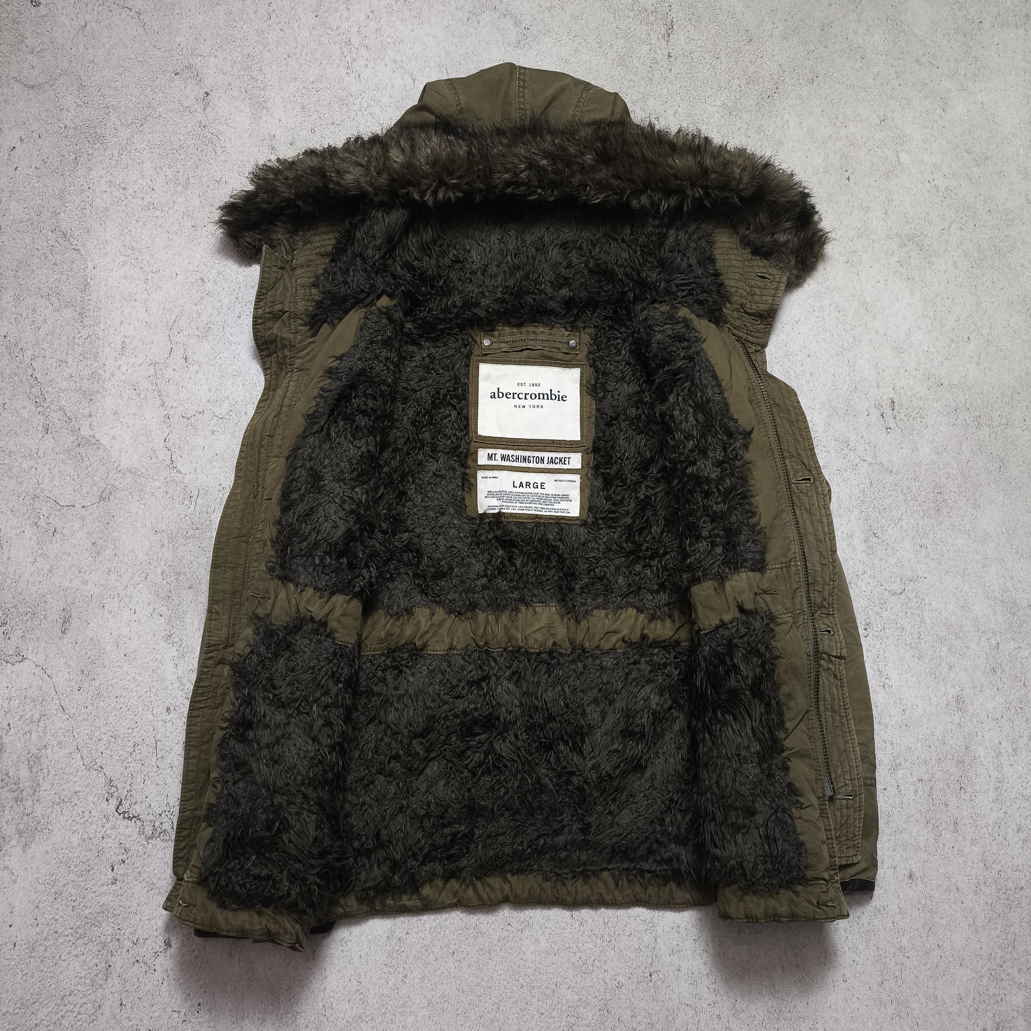 Abercrombie & Fitch Abercrombie MT Washington Military Fur Jacket Size US L / EU 52-54 / 3 - 9 Thumbnail