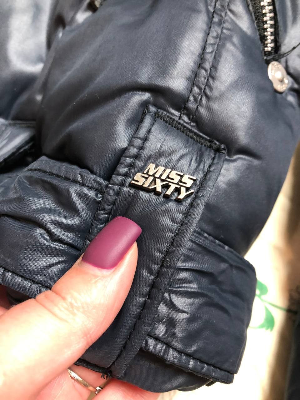 Miss Sixty Miss Sixty Black Puffer Moto Jacket Asymmetric Zip Biker Y2K Size S / US 4 / IT 40 - 3 Thumbnail