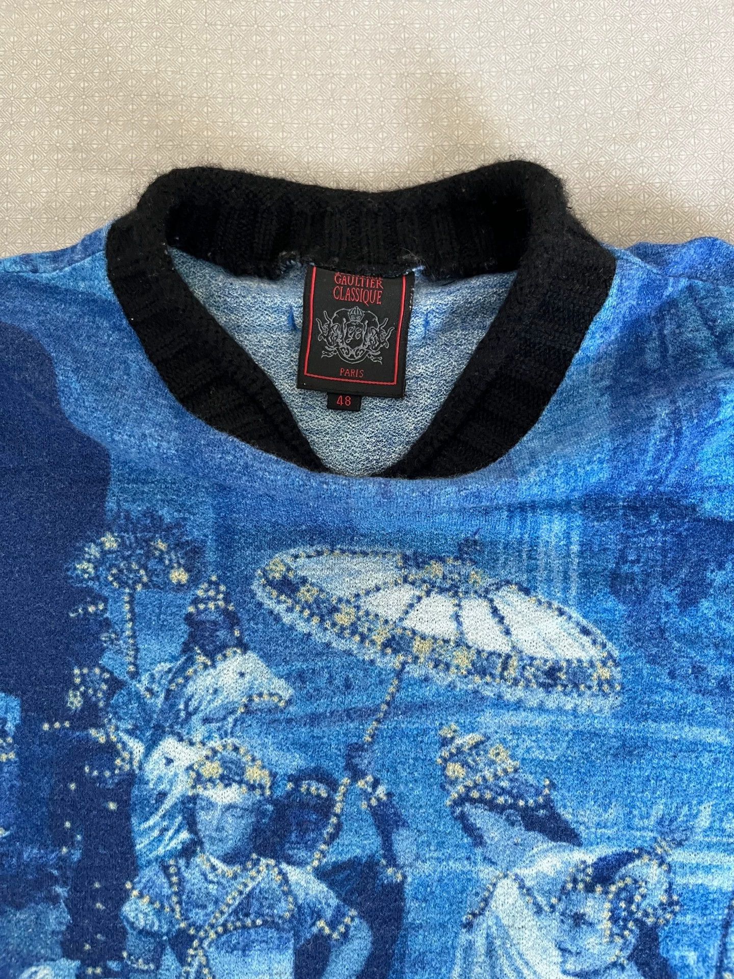 Jean Paul Gaultier Jean Paul Gaultier Vintage Palace Figure Print Knit Top Size US M / EU 48-50 / 2 - 4 Thumbnail
