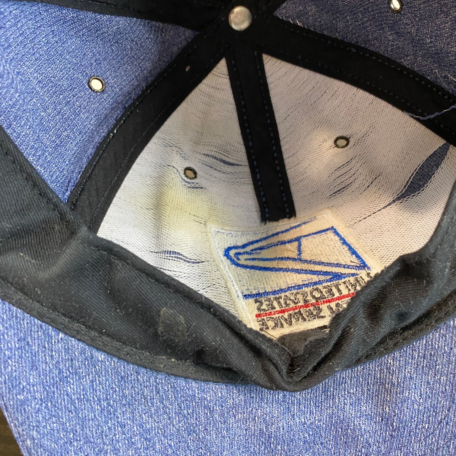 Vintage VTG USPS Made in USA Denim Snapback Adjustable Hat Medium Size ONE SIZE - 10 Thumbnail