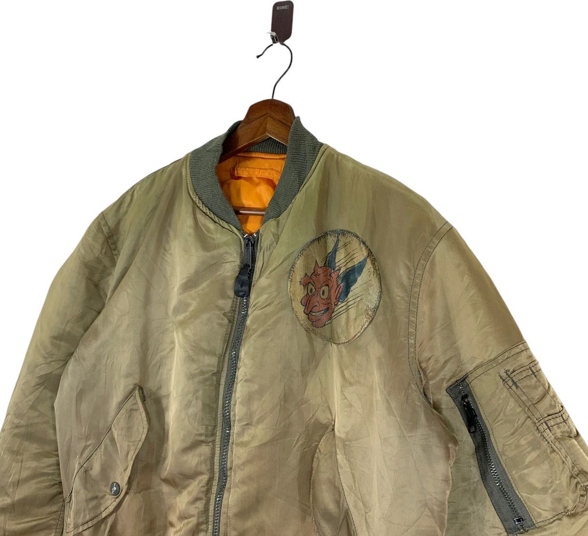 Alpha Industries VINTAGE AVIREX USAF M-1 BOMBER ZIPPER JACKET Size US M / EU 48-50 / 2 - 4 Thumbnail