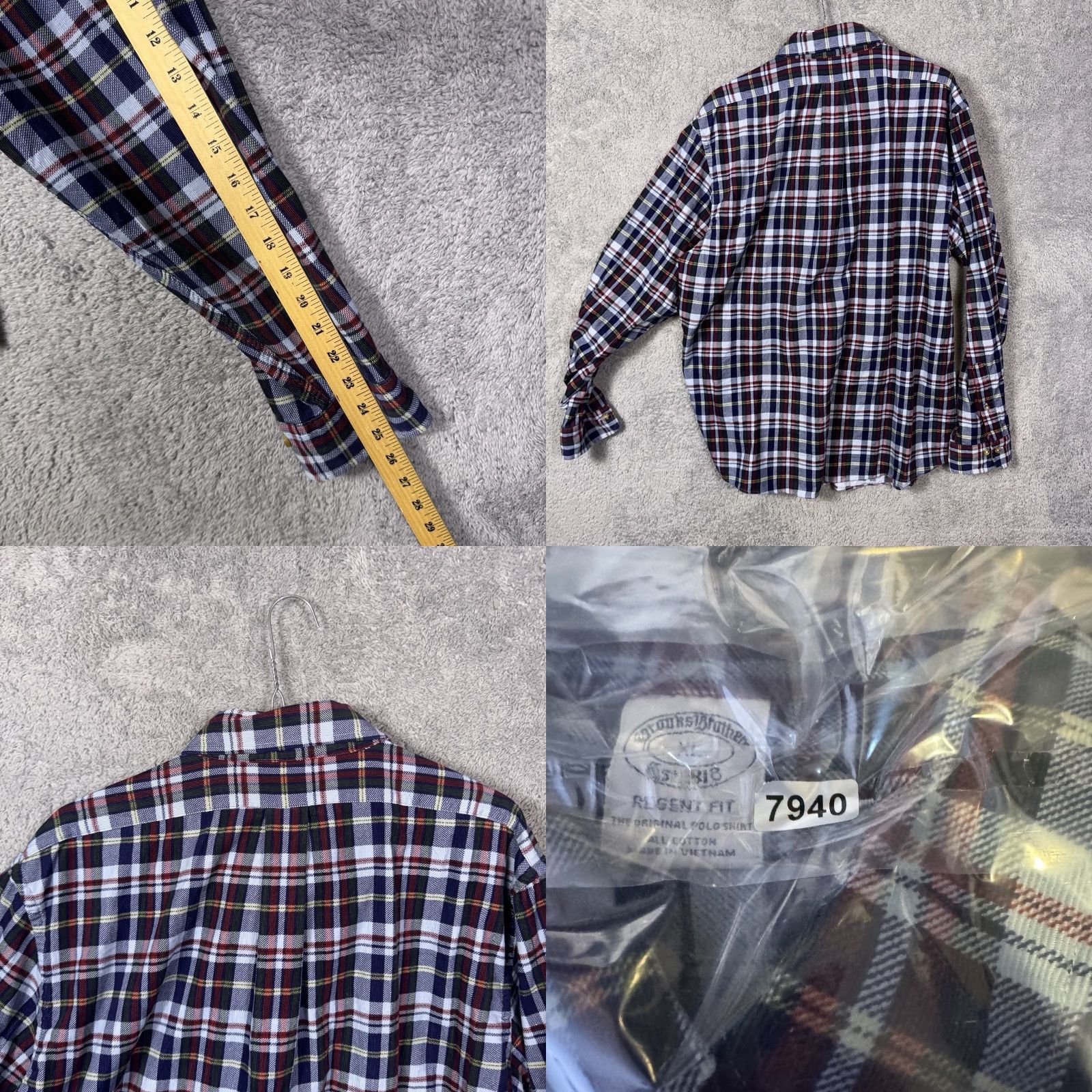 Brooks Brothers Brooks Brothers Corduroy Shirt Mens XL Multicolor Plaid 1818 Button-Up Long Sleeve Casual Regular Shirt Size US XL / EU 56 / 4 - 8 Thumbnail