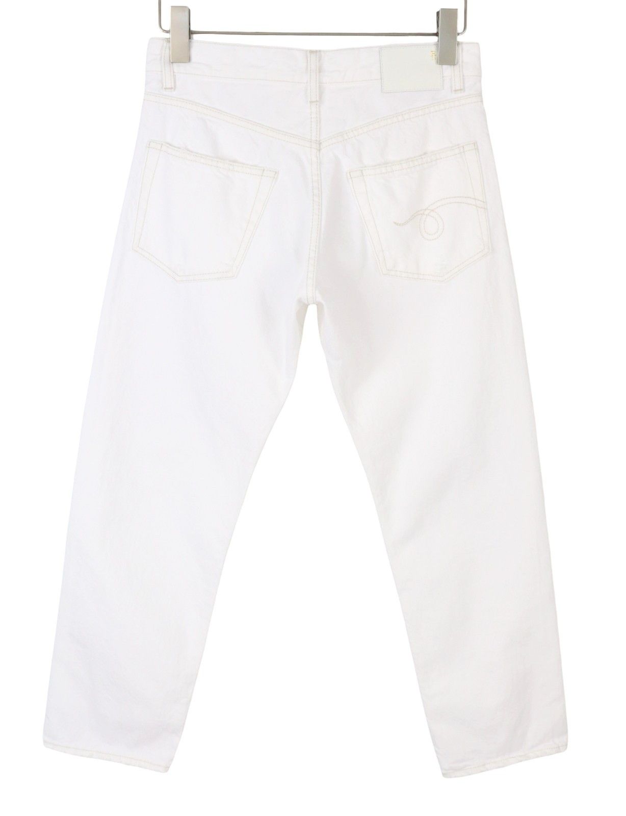 R13 BOYFRIEND 23 Aerin White Cropped Denim Jeans 89848 Size 23" - 4 Thumbnail