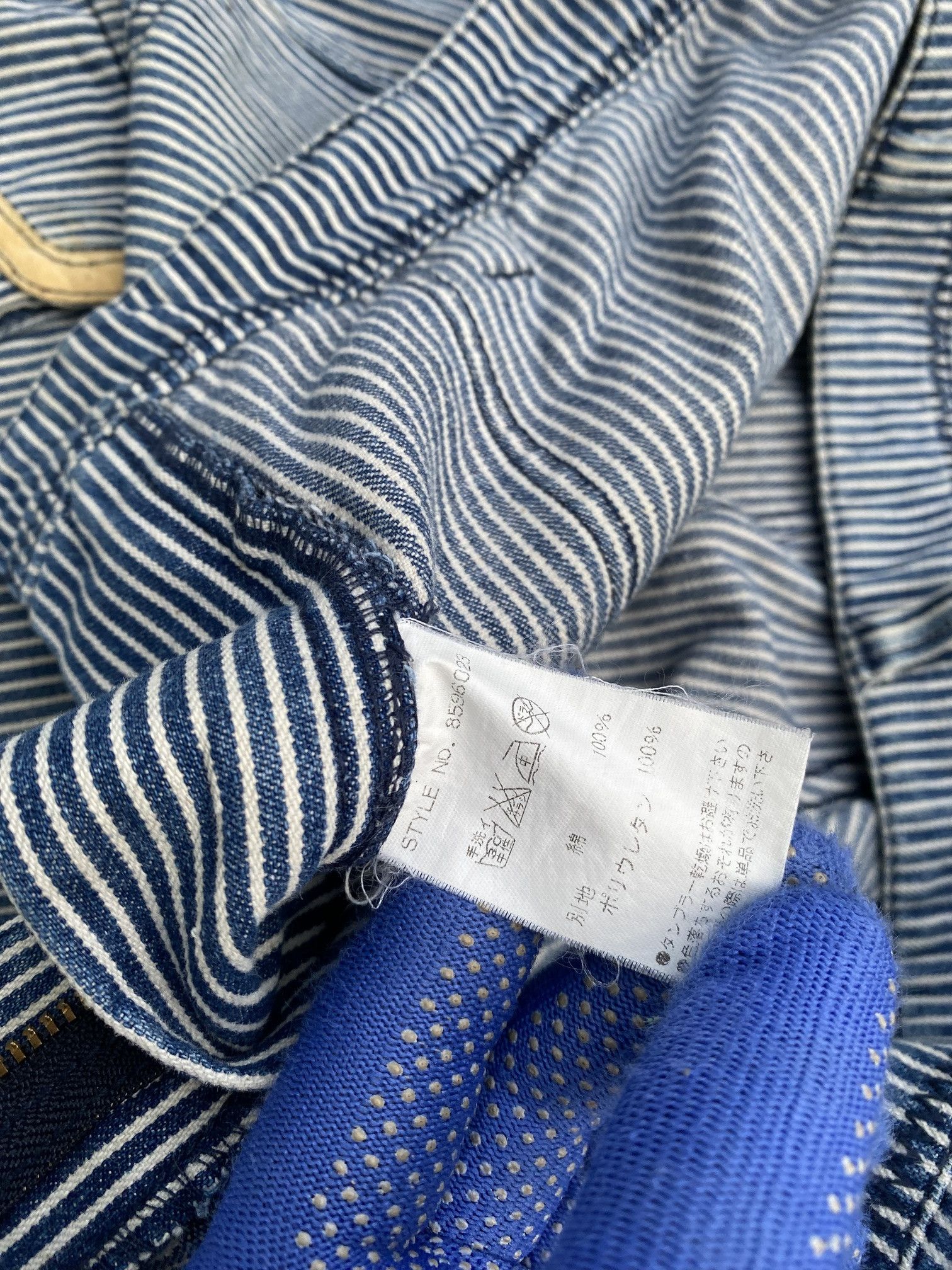 Japanese Brand RUSH HOUR HICKORY PRISONER CARGO PINSTRIPED W34X28 Size US 34 / EU 50 - 7 Thumbnail