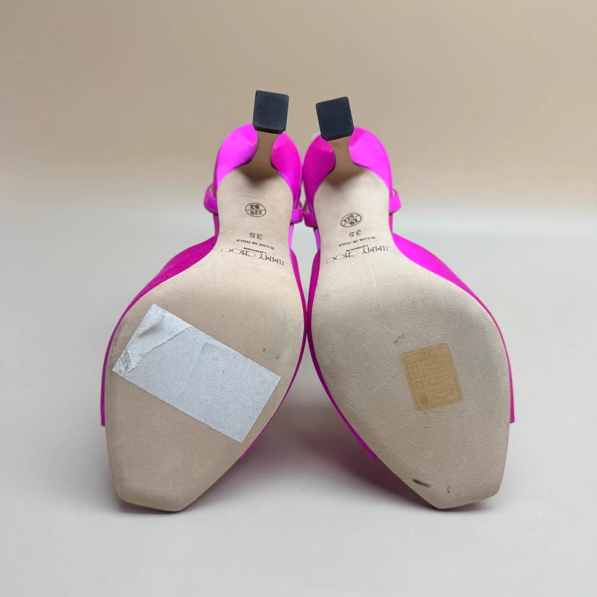 Jimmy Choo Jimmy Choo Pink Satin Heels Rhinestone Buckle 35 Size US 4.5 / IT 34.5 - 6 Thumbnail