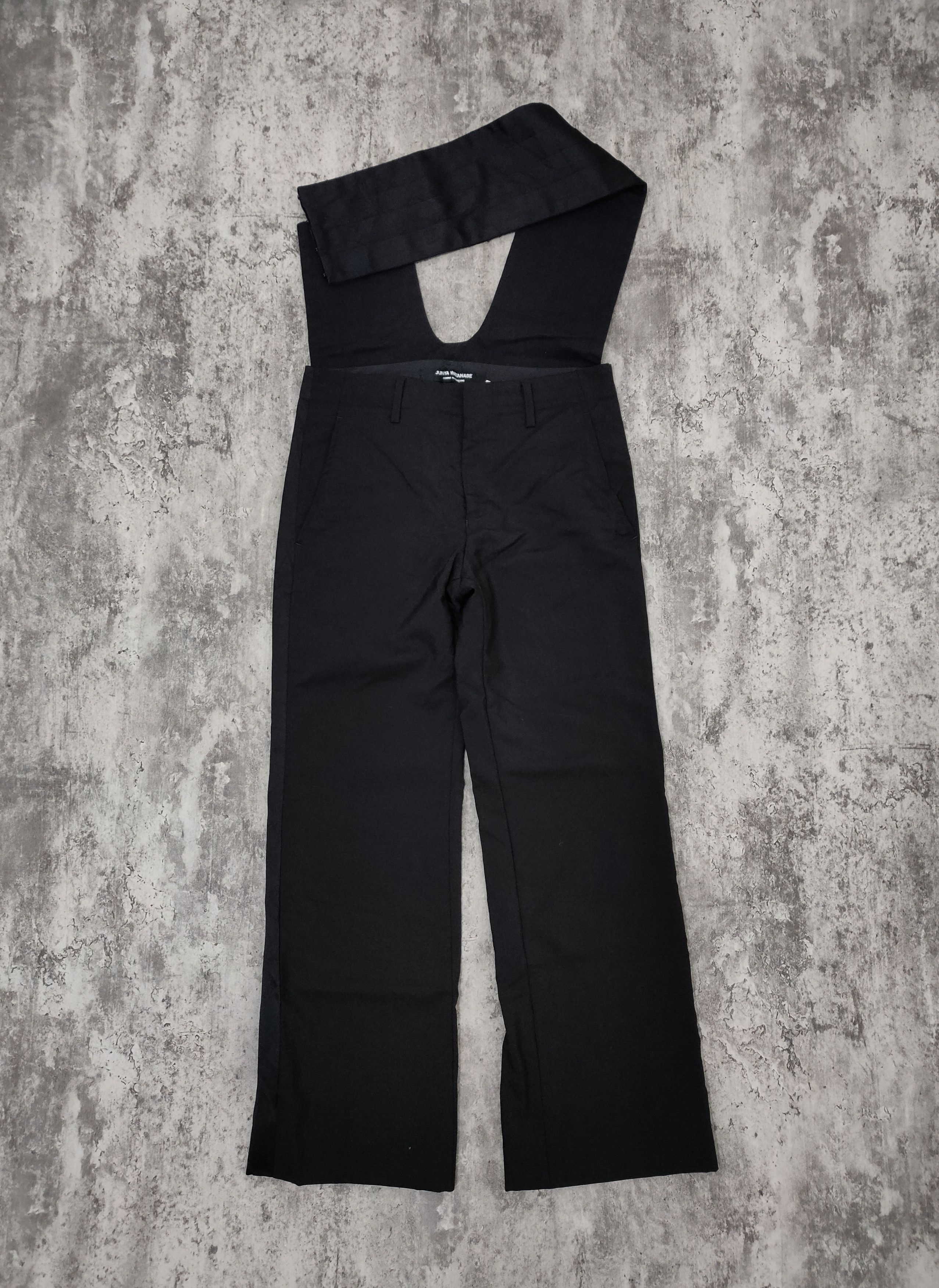 image of Comme Des Garcons x Junya Watanabe Trousers Integrated Cummerbund Spring 2007 in Black (Size 28)