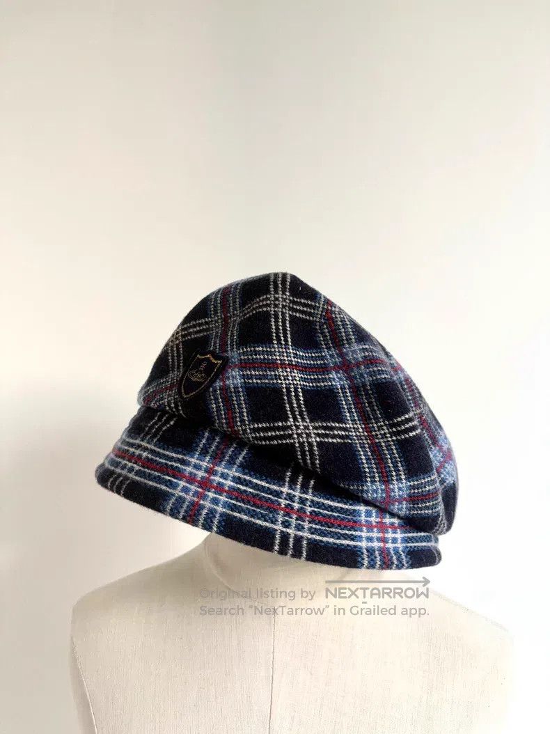 Vivienne Westwood Vivienne Westwood Blue Plaid Saturn Newsboy Hat Size ONE SIZE - 6 Thumbnail