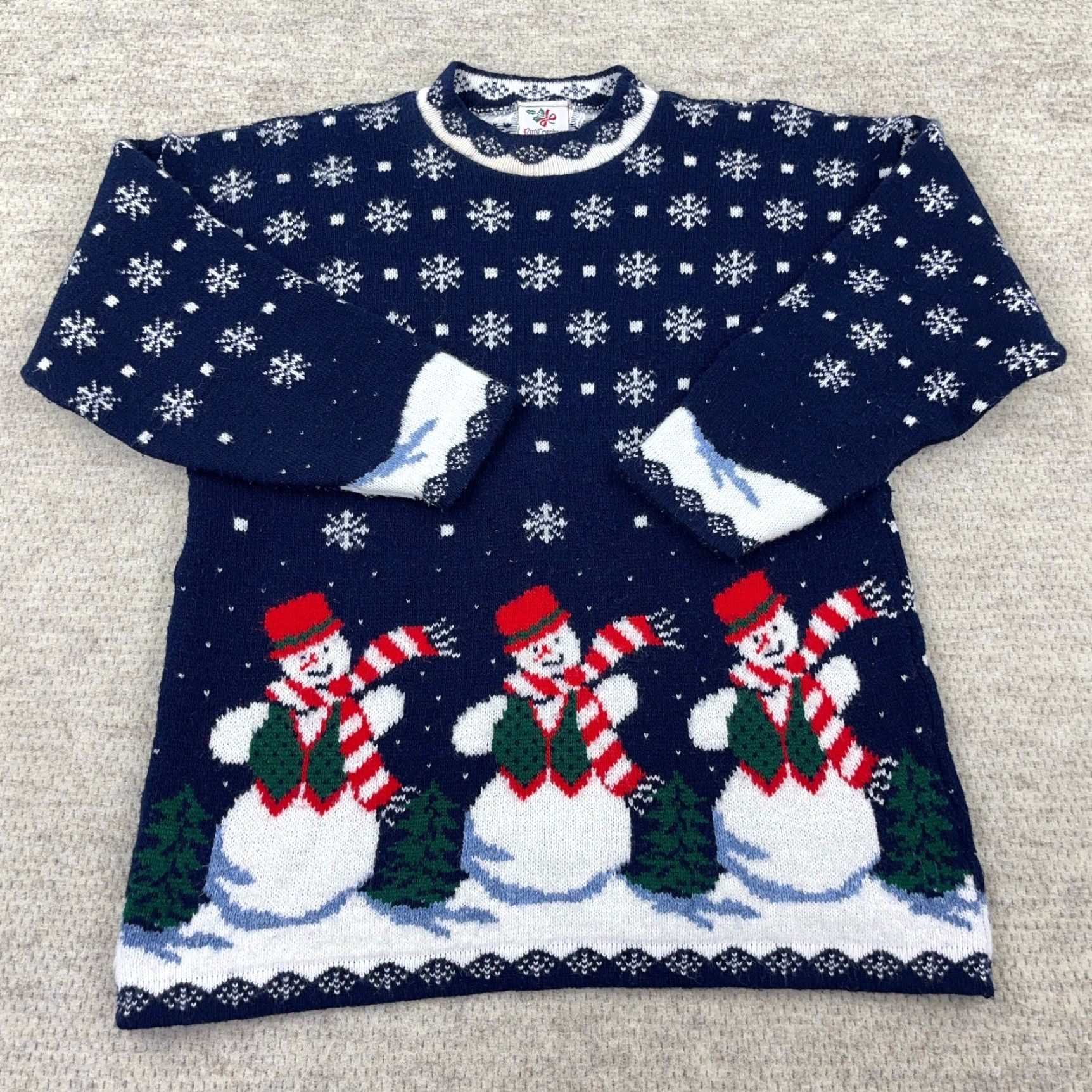 Vintage VINTAGE Nutcracker Sweater Women S Blue Christmas Snowman Knit Winter AOP 90s Womens Size S / US 4 / IT 40 - 2 Thumbnail