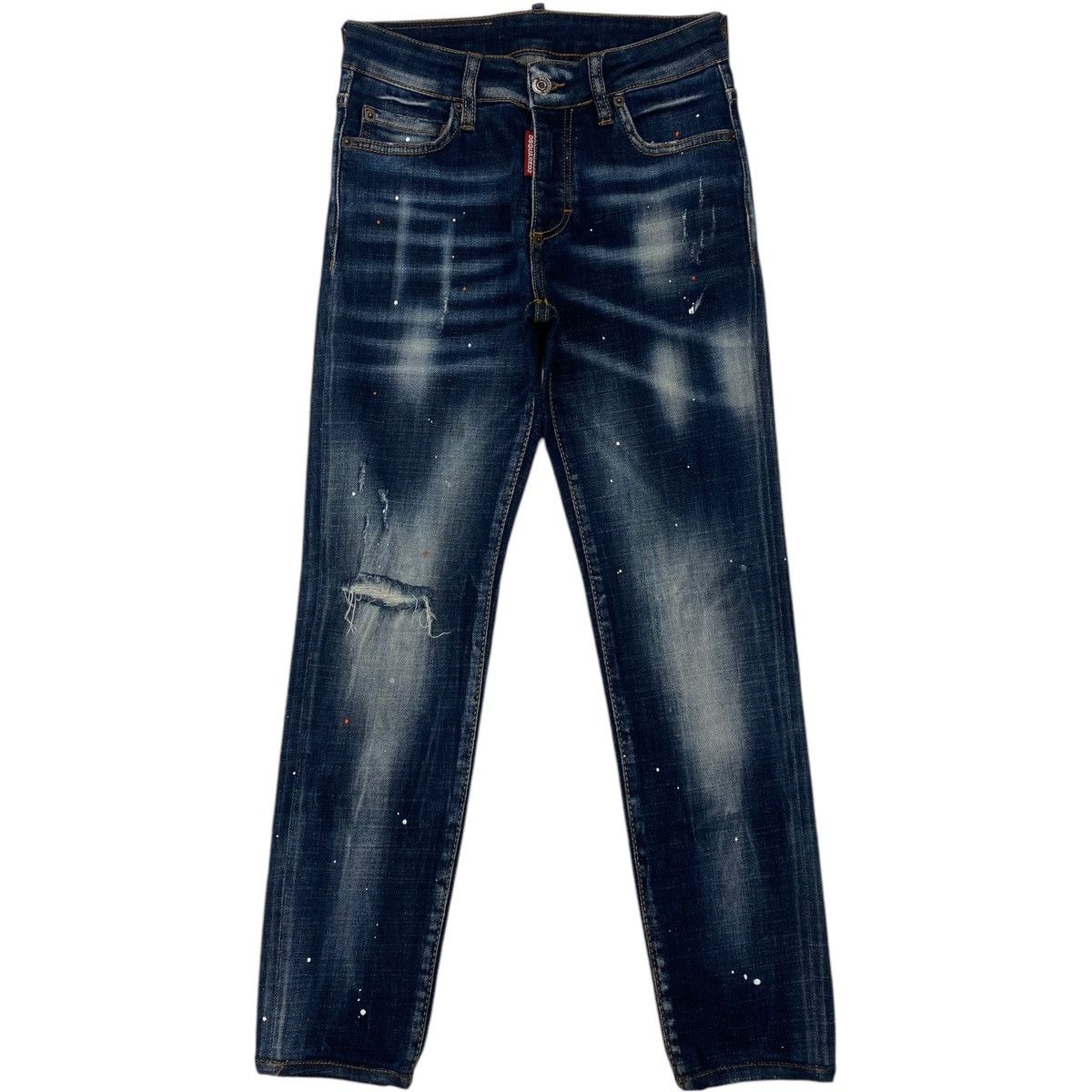 Dsquared2 🔥LASTDROP🔥 Dsquared D2 Tidy Biker Jeans Denim Painted Pants Size 24" / US 00 / IT 34 - 1 Thumbnail