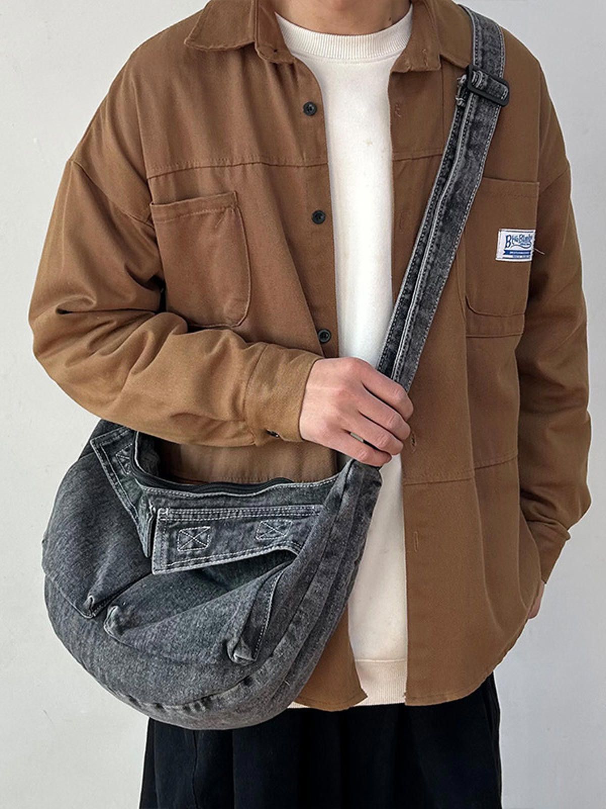 Jean Denim Messenger Bag Size ONE SIZE - 3 Thumbnail