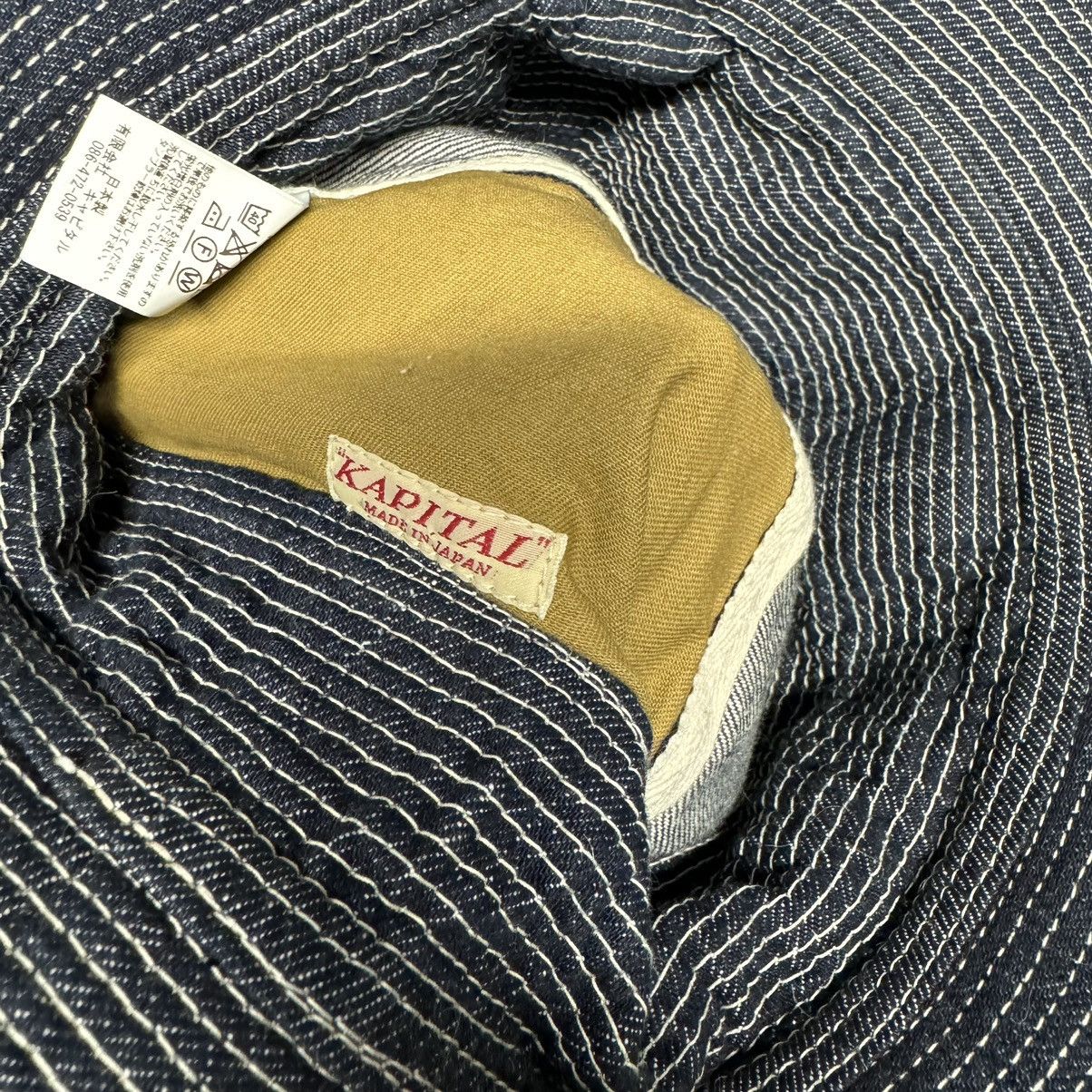Kapital × Kapital Kountry KAPITAL THE OLD MAN AND THE SEA BUCKET HAT SASHIKO DENIM Size ONE SIZE - 4 Thumbnail
