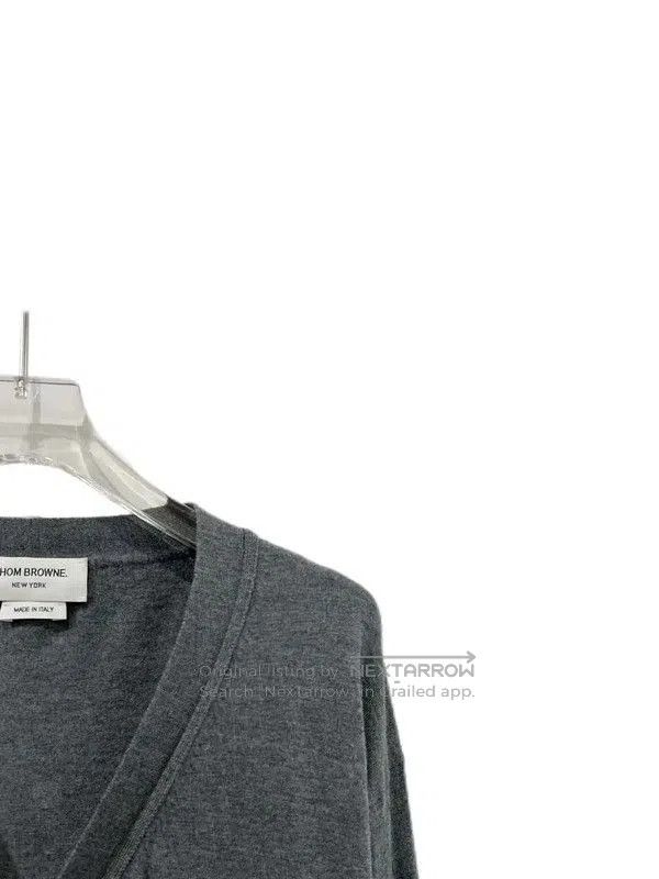 Thom Browne Thom Browne Women's Gray Wool Cardigan . Size M / US 6-8 / IT 42-44 - 4 Thumbnail