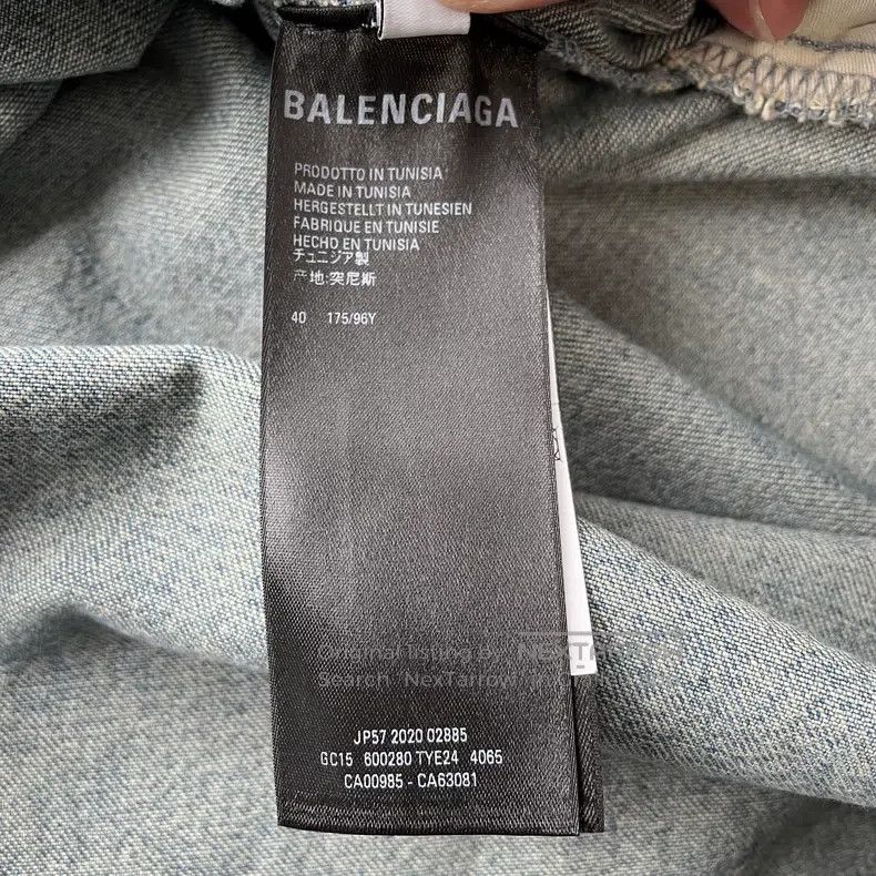 Balenciaga Balenciaga Vintage logo long-sleeve shirt denim jacket Size US XXS / EU 40 - 6 Thumbnail