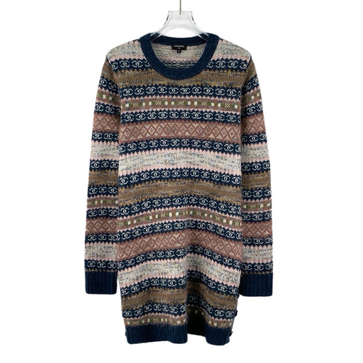 Chanel Chanel Rome Series Striped Long Sleeve Knit Sweater K26WX Size L / US 10 / IT 46 - 1 Thumbnail