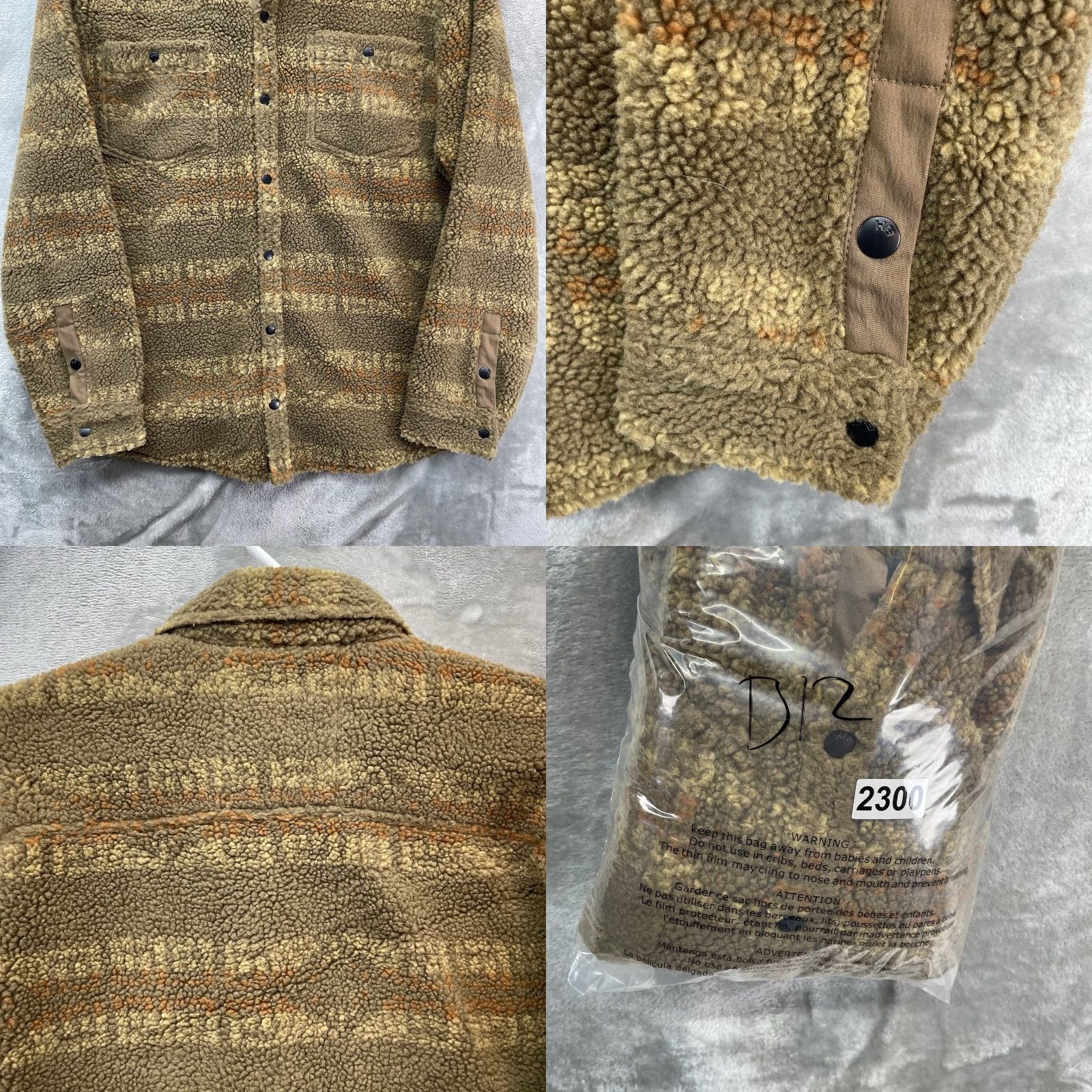 Howler Brothers VINTAGE Howler Brothers Allegheny Overshirt Jacket Men L Striped Brown Polyester Fleece Pockets Snap Button Hunting Hiking Outdoor Western 90s? Size US L / EU 52-54 / 3 - 8 Thumbnail