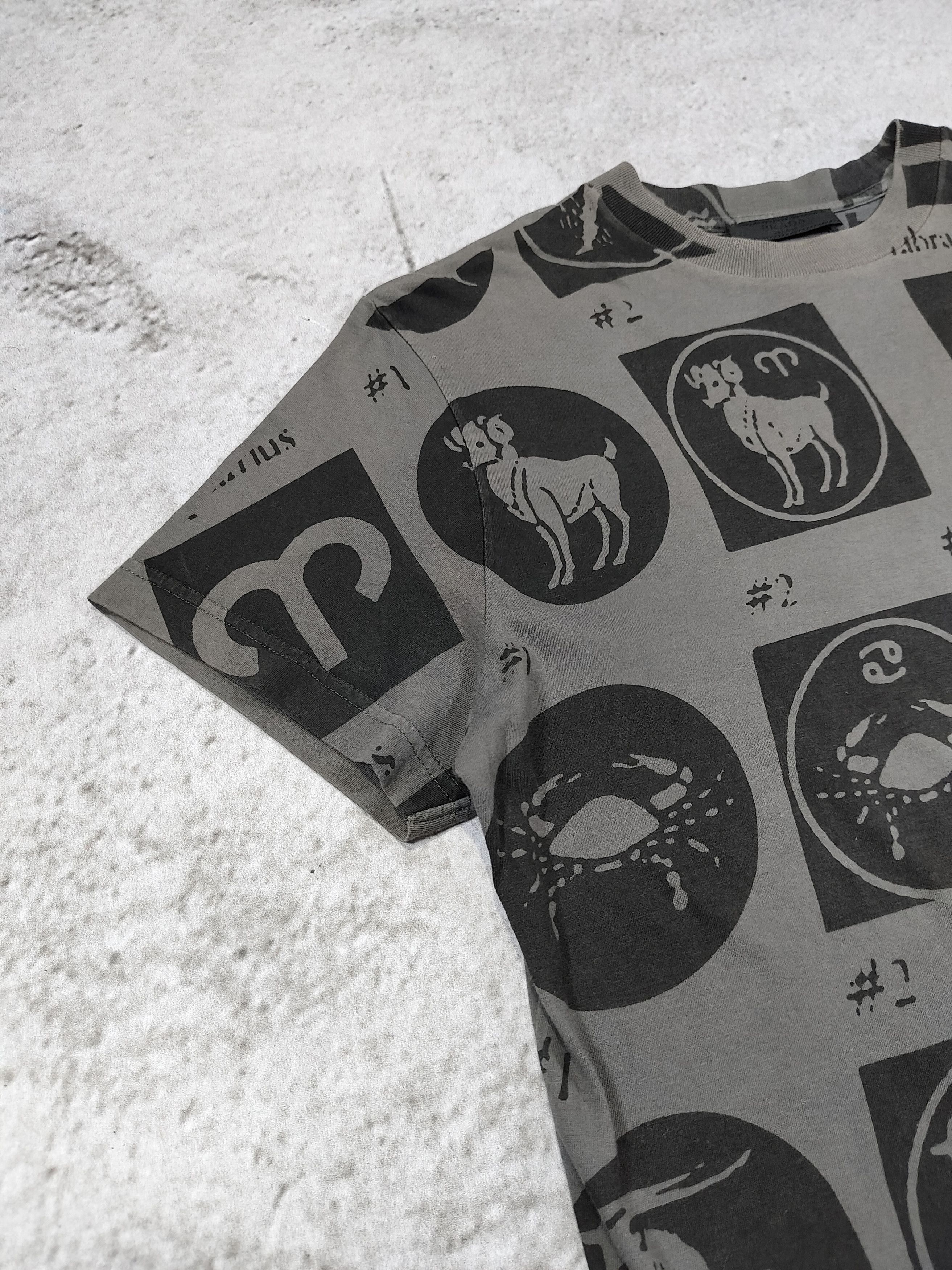 Prada 2000s PRADA- AOP Zodiac Astrology Graphic Washed Tee Size US M / EU 48-50 / 2 - 5 Thumbnail