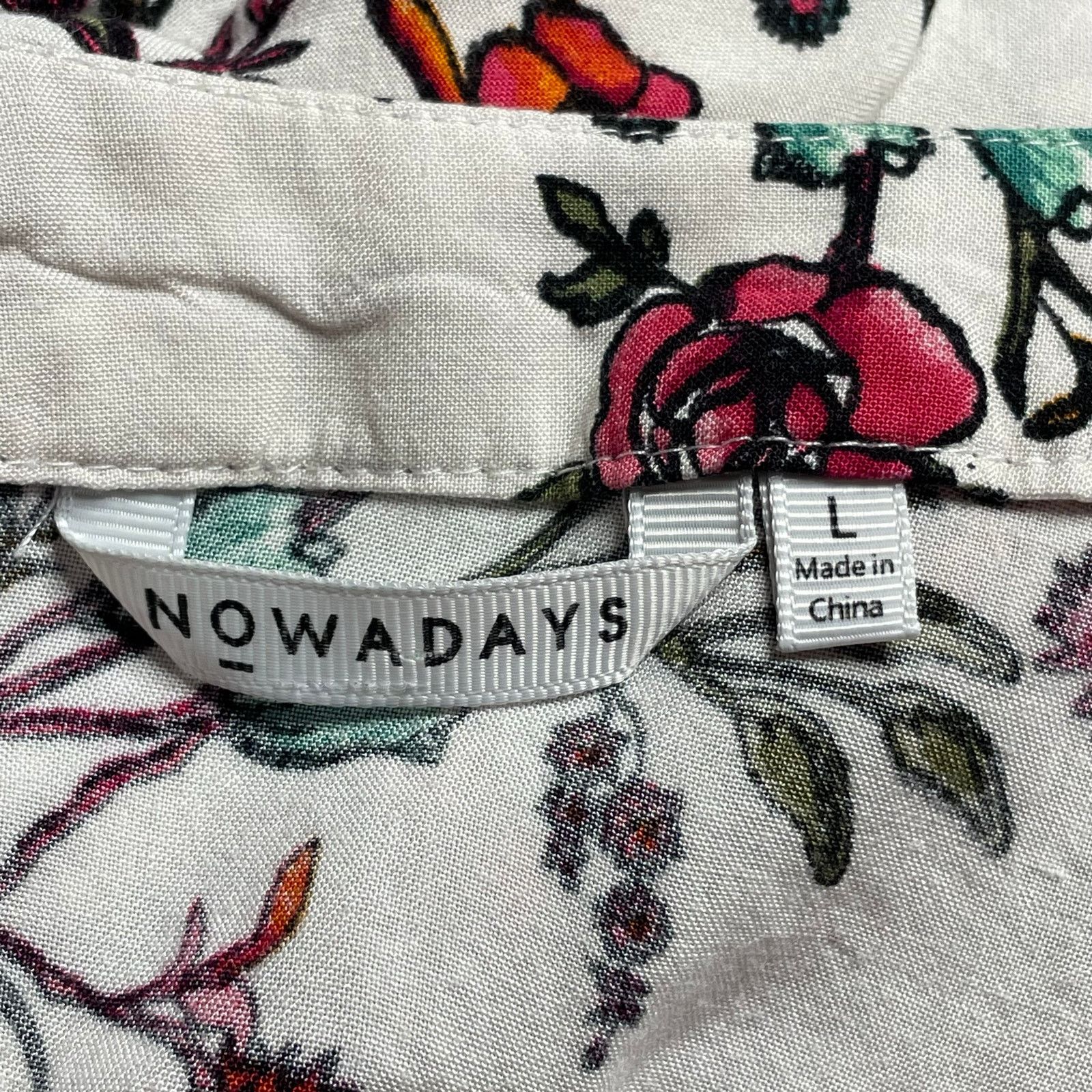 Other Nowadays Rayon Floral Cardigan Size L / US 10 / IT 46 - 2 Thumbnail