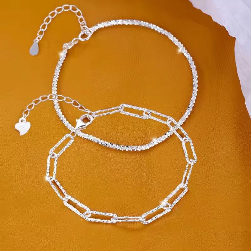 Sterling Silver Sparkling 925 Sterling Silver Bracelets Size ONE SIZE - 1 Thumbnail