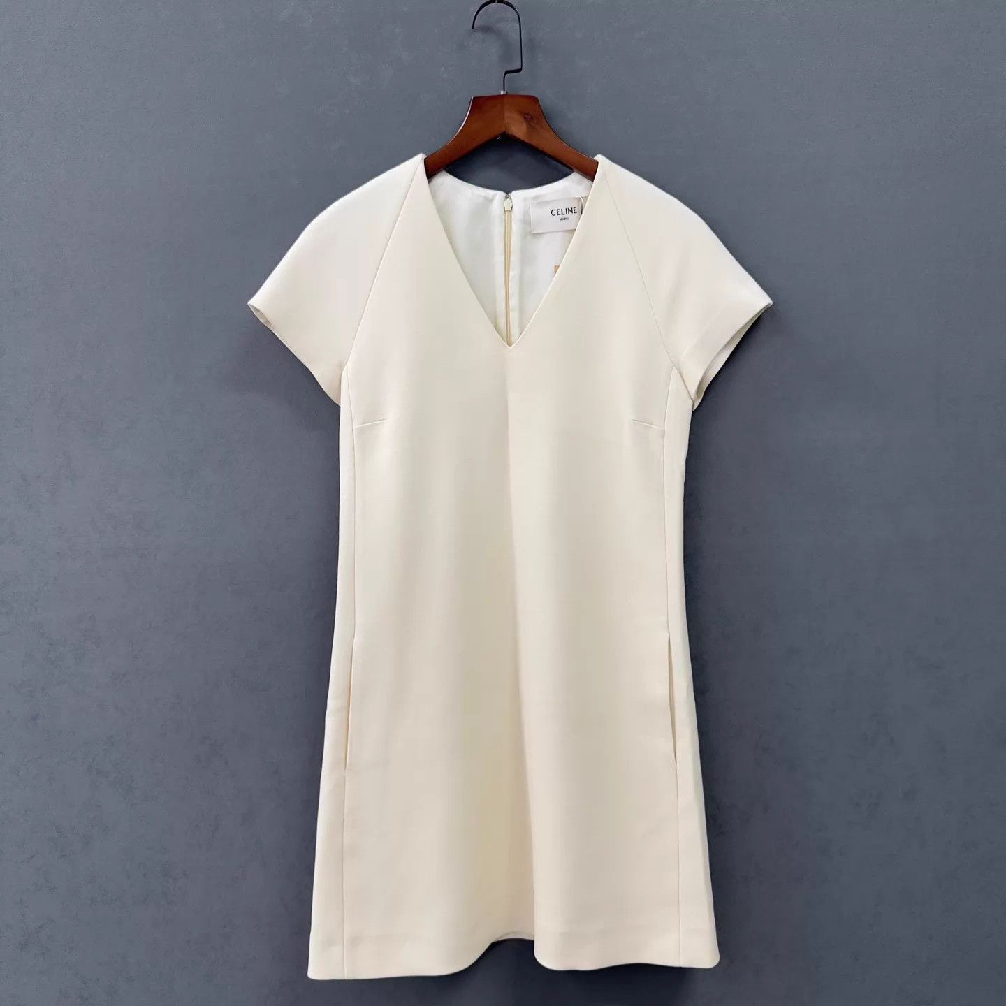 Celine CELINE Beige Dress 36 99 New CL00148 Size XS / US 0-2 / IT 36-38 - 1 Thumbnail