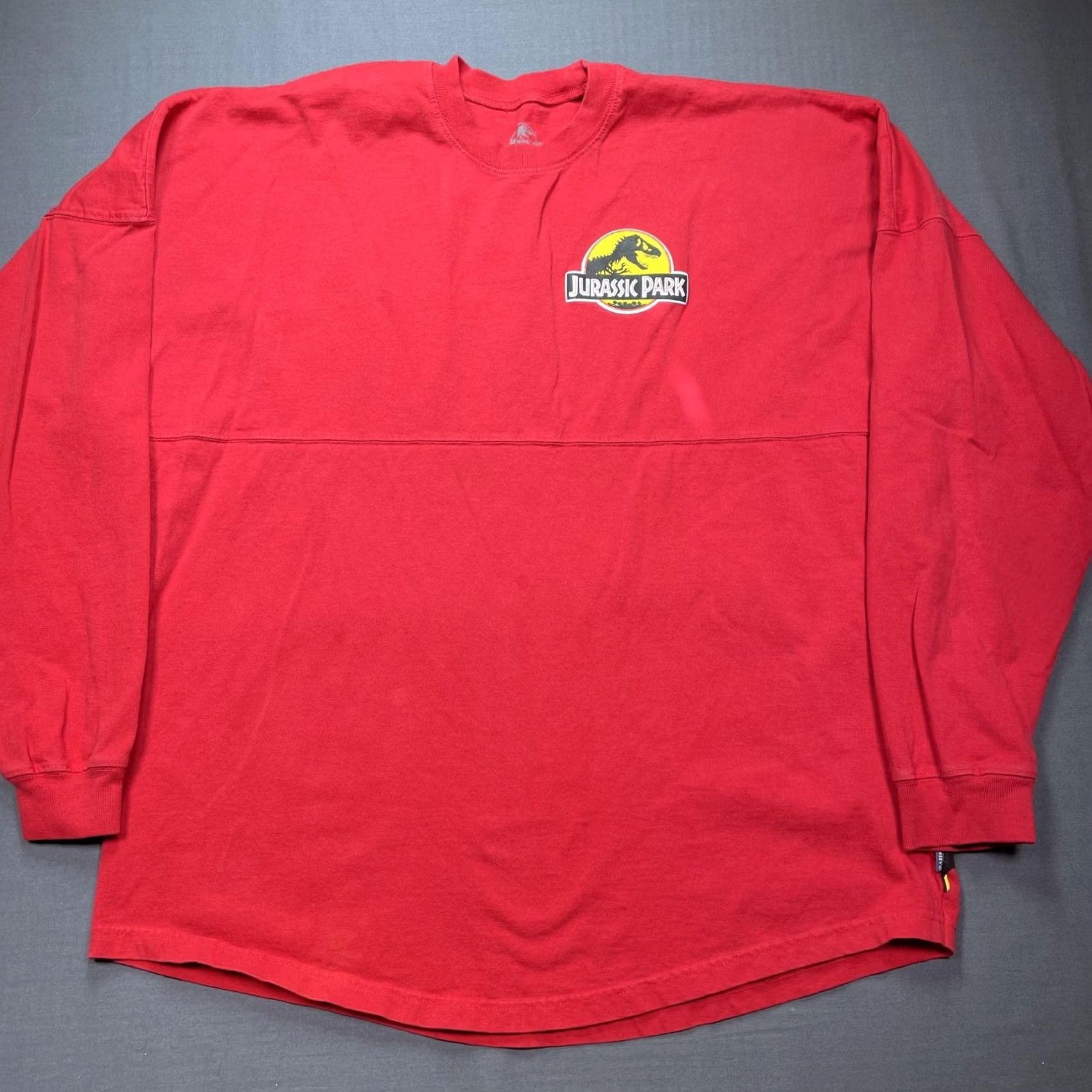 Vintage Jurassic Park Spirit Jersey Shirt Mens XL Red 30th Anniversary T Rex Graphic Tee Size US XL / EU 56 / 4 - 3 Thumbnail