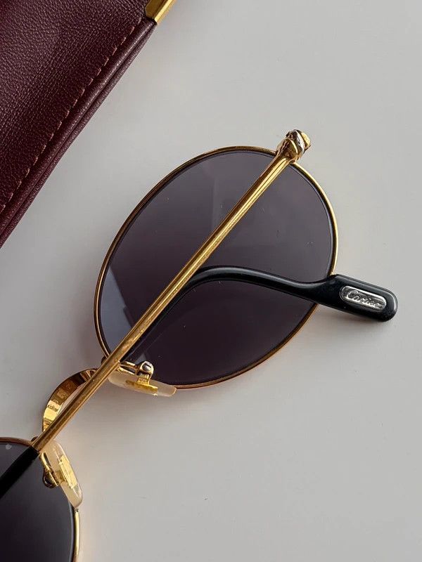 Cartier Cartier Gold 53mm Oval Men's Vintage Sunglasses Size ONE SIZE - 7 Thumbnail