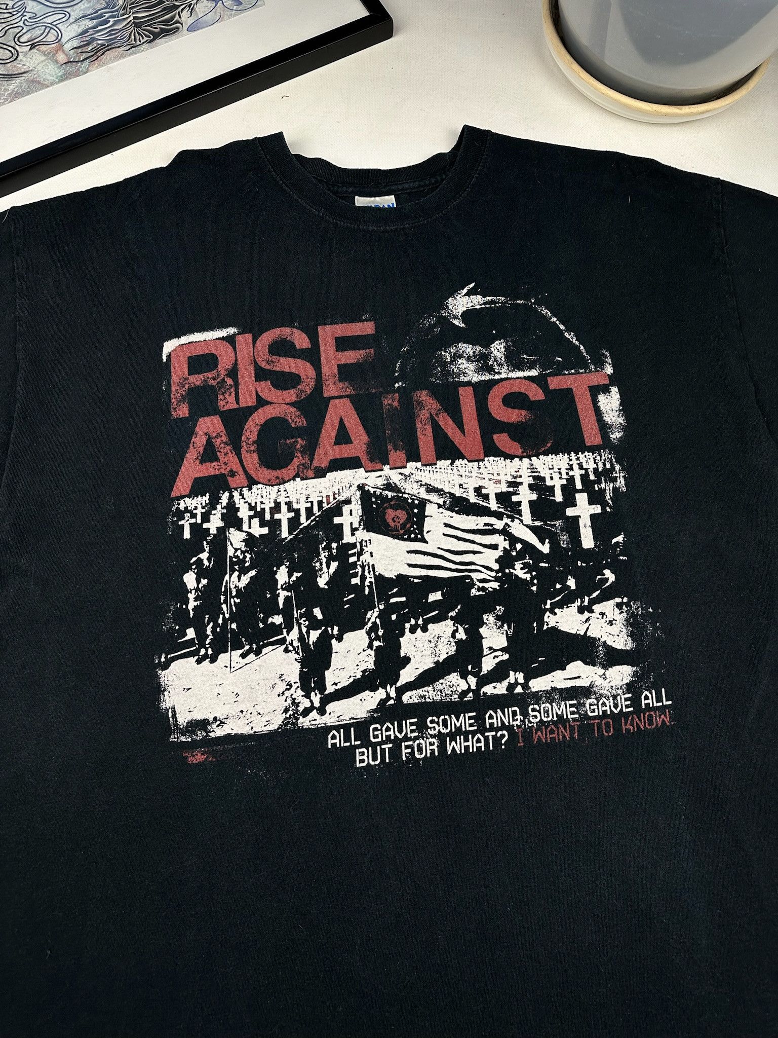 Band Tees Y2k Rise Against Band Tee Size US XL / EU 56 / 4 - 2 Thumbnail