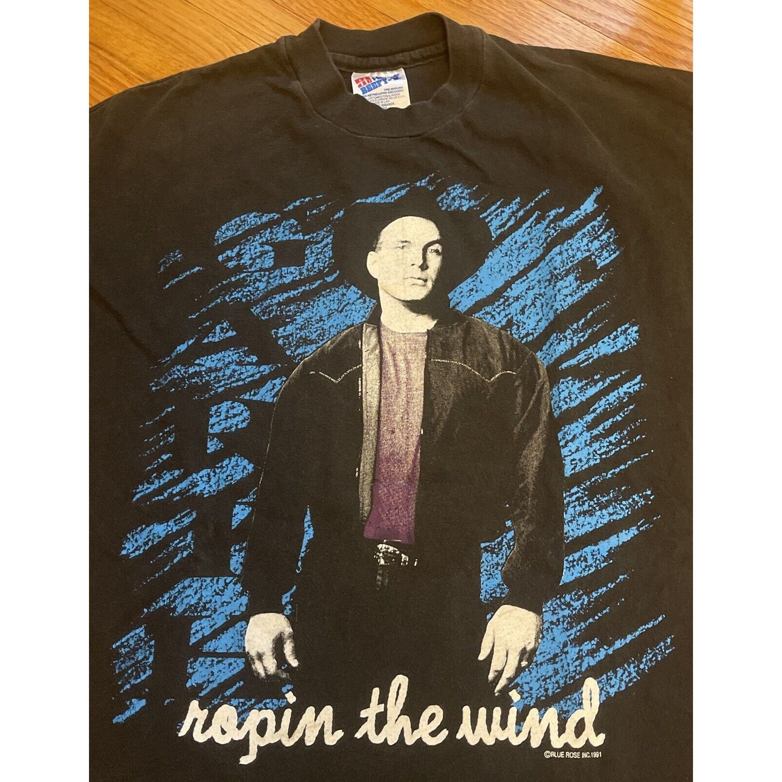 Hanes Vintage 90s 1991 Large Garth Brooks Ropin’ the Wind Single S Size US L / EU 52-54 / 3 - 3 Thumbnail