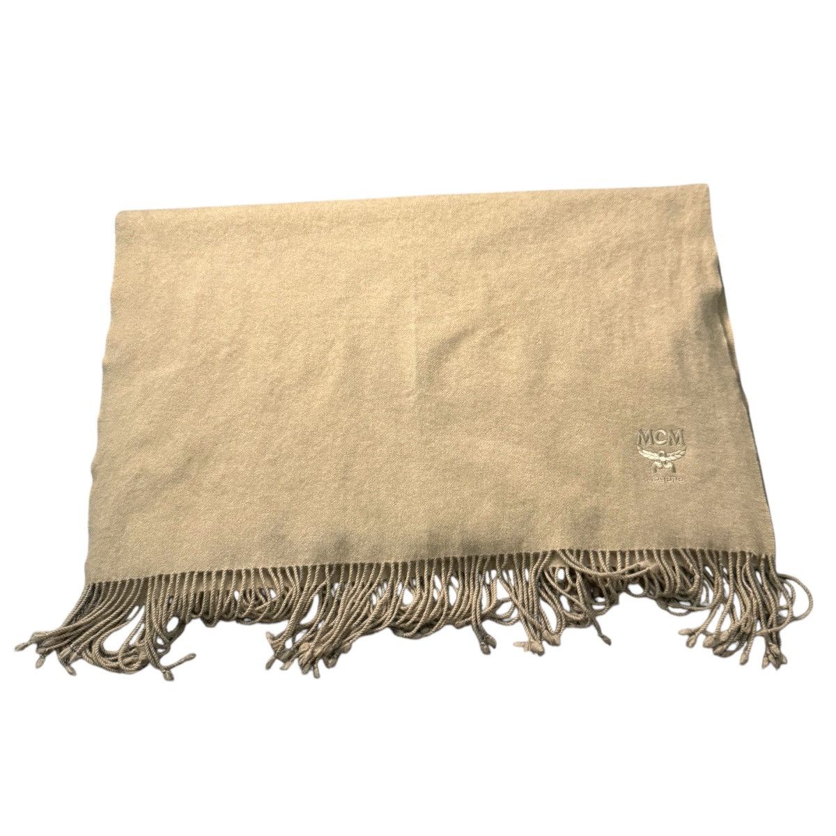MCM × Vintage MCM Pashmina Wool Crazy Big Scarf Muffler Neckwear Size ONE SIZE - 3 Thumbnail