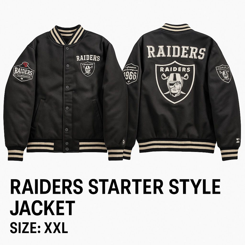 NFL Raiders Sports Jacket Size US XXL / EU 58 / 5 - 1 Thumbnail