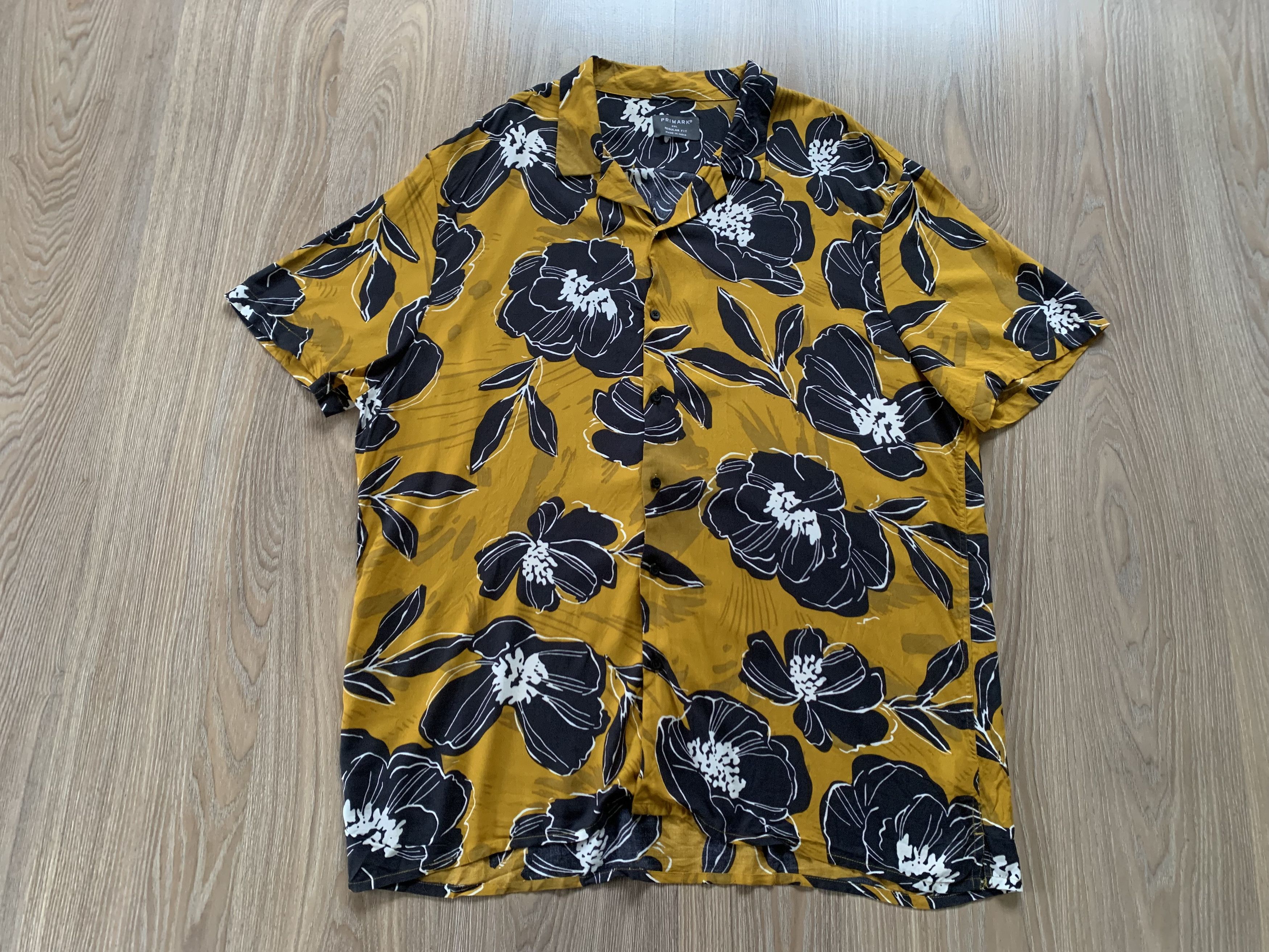 Primark Primark Regular Fit Printed Hawaiian Shirt Size US XXL / EU 58 / 5 - 2 Thumbnail