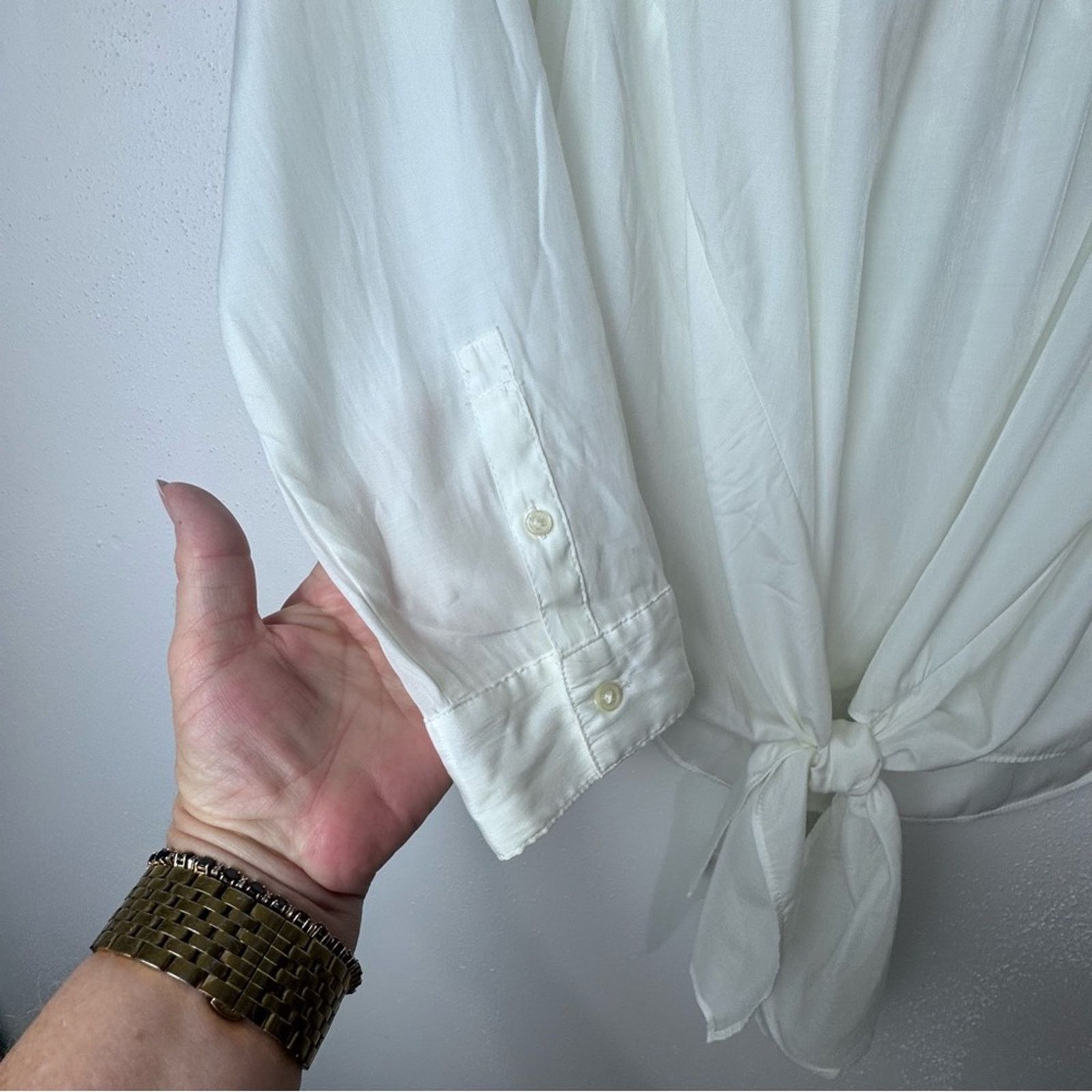 Express Express White Off the Shoulder Front Tie Top Womens Size Med Size M / US 6-8 / IT 42-44 - 11 Thumbnail