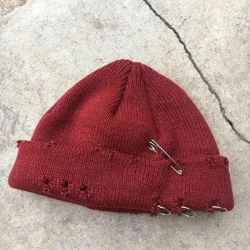 Other Knitted Thick Hip Hop Hole Beanie Size ONE SIZE - 2 Thumbnail
