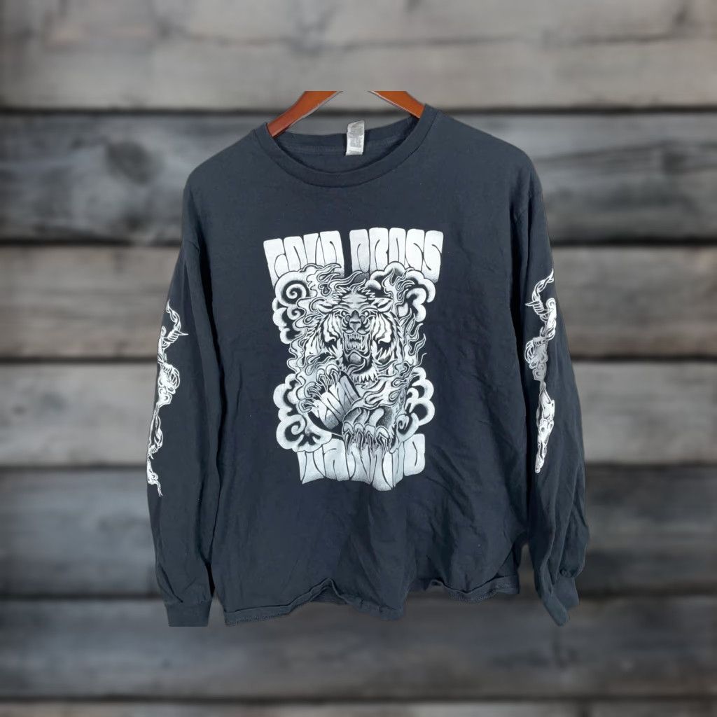 Gildan VINTAGE Gildan Men's T-Shirt Long Sleeve Black Animal Snake Tattoo Graphic Print Adult Large Size US L / EU 52-54 / 3 - 1 Thumbnail